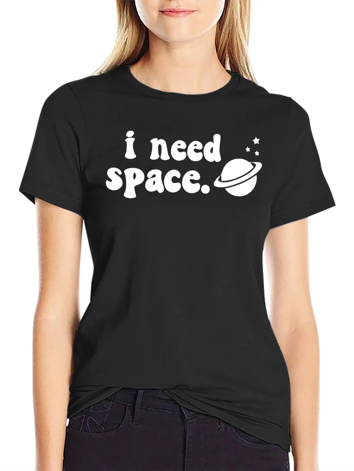 I Need Space Graphic Tee - Black T-Shirt product image 2