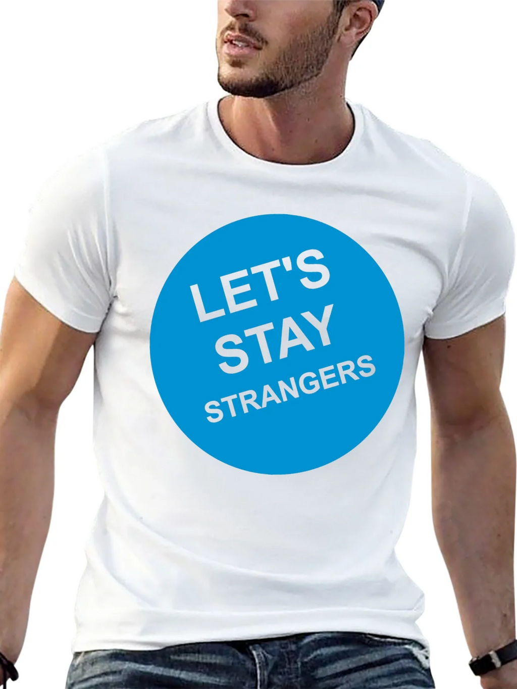 Lets Stay Strangers T-Shirt - Black Graphic Tee product image 7