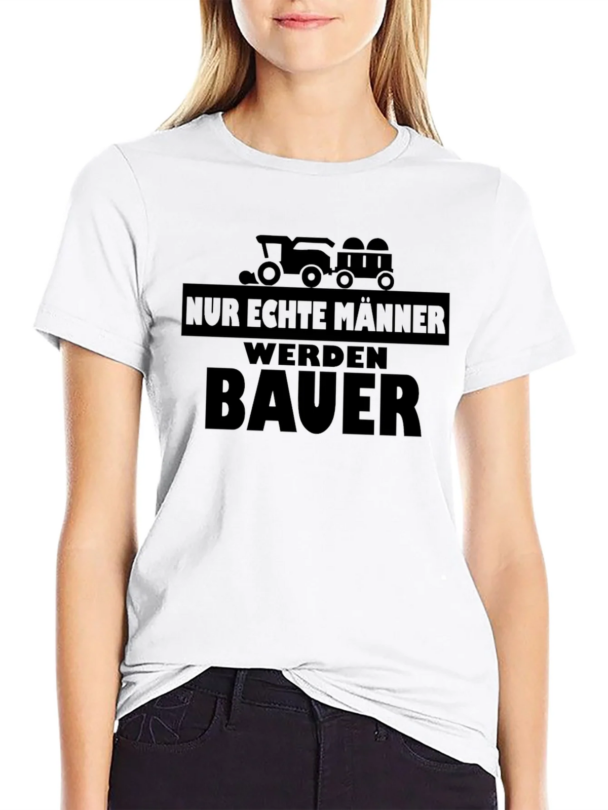 Only Real Men Become Farmers Black T-Shirt product image 4