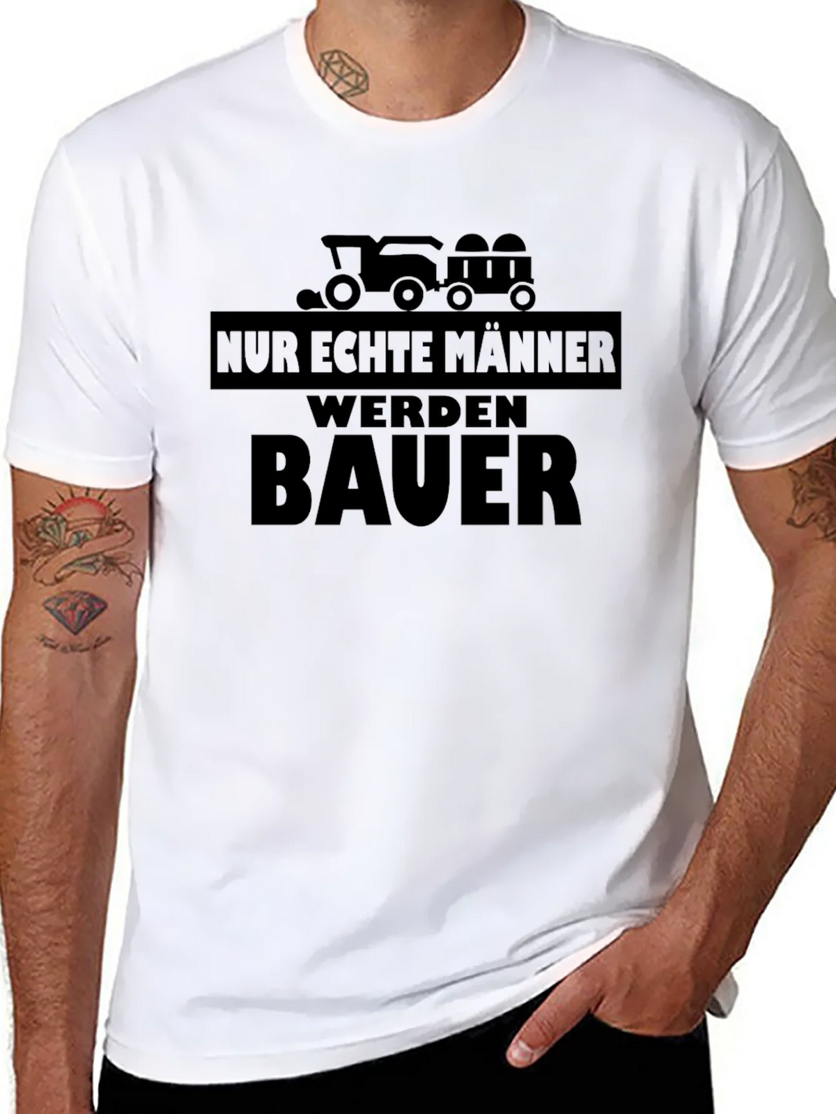 Only Real Men Become Farmers Black T-Shirt product image 3