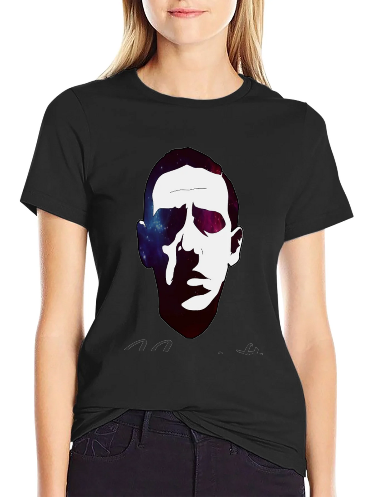 Cosmic Portrait Black T-Shirt product image 2