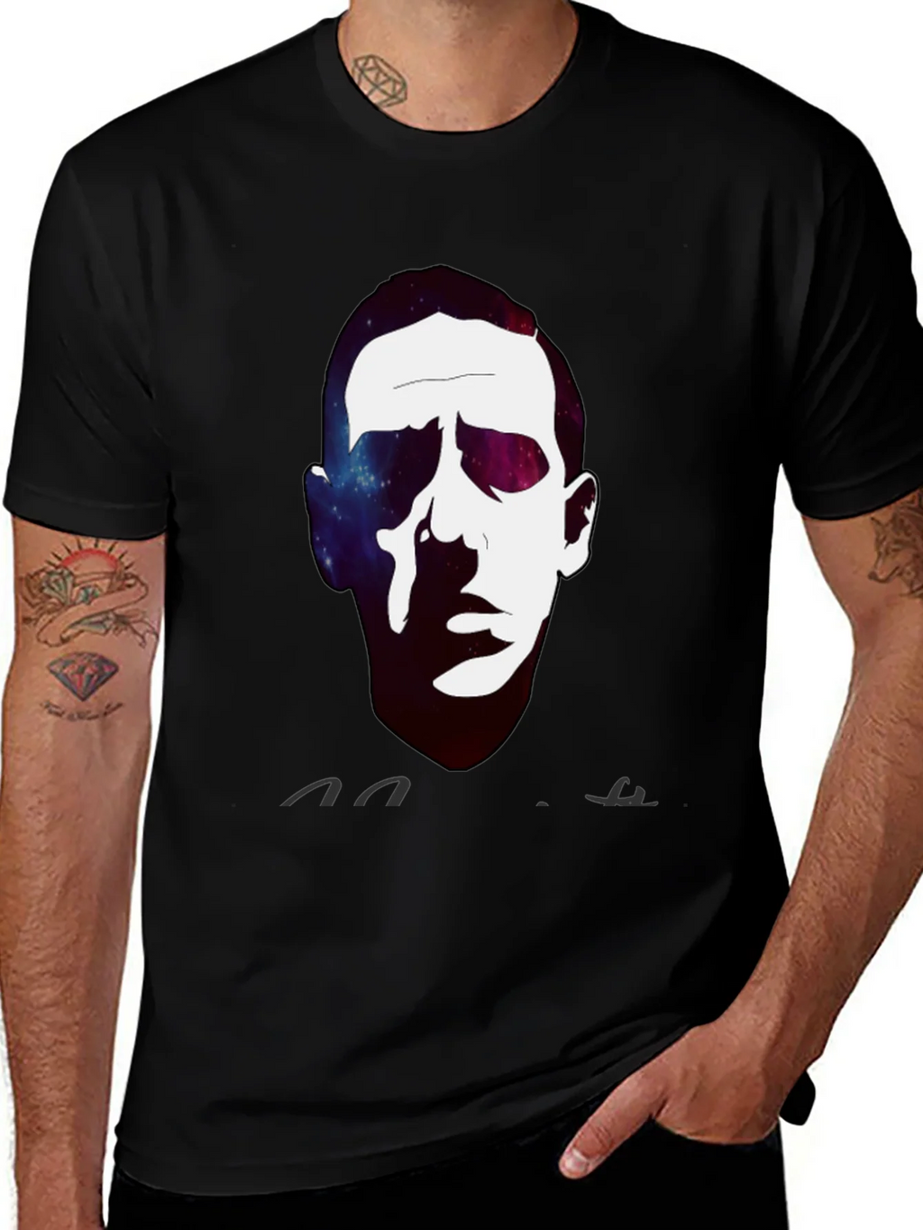 Cosmic Portrait Black T-Shirt product image 1