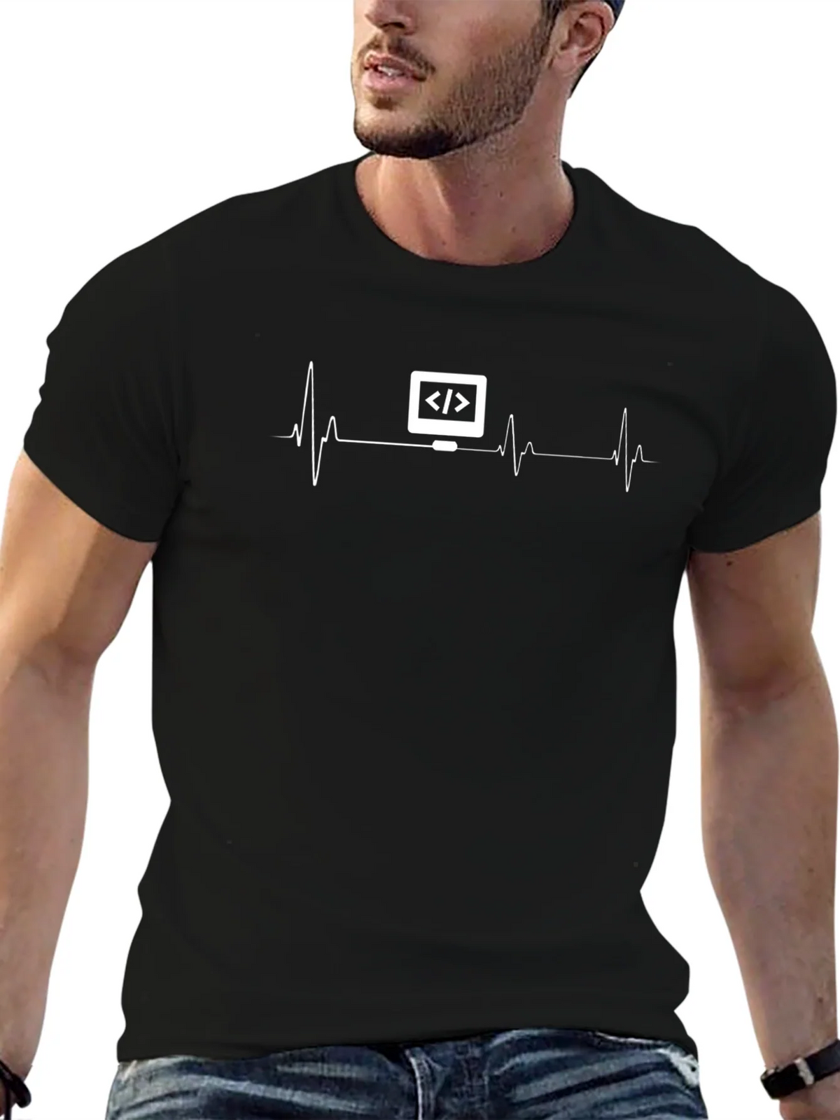 Coder Heartbeat T-Shirt - Programming Life product image 6