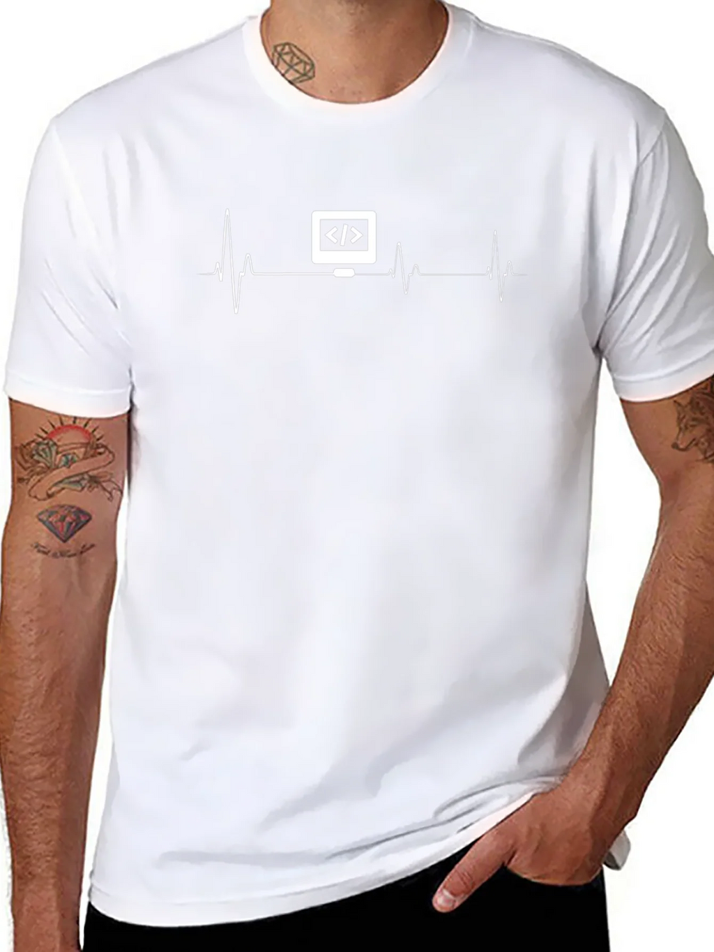 Coder Heartbeat T-Shirt - Programming Life product image 7