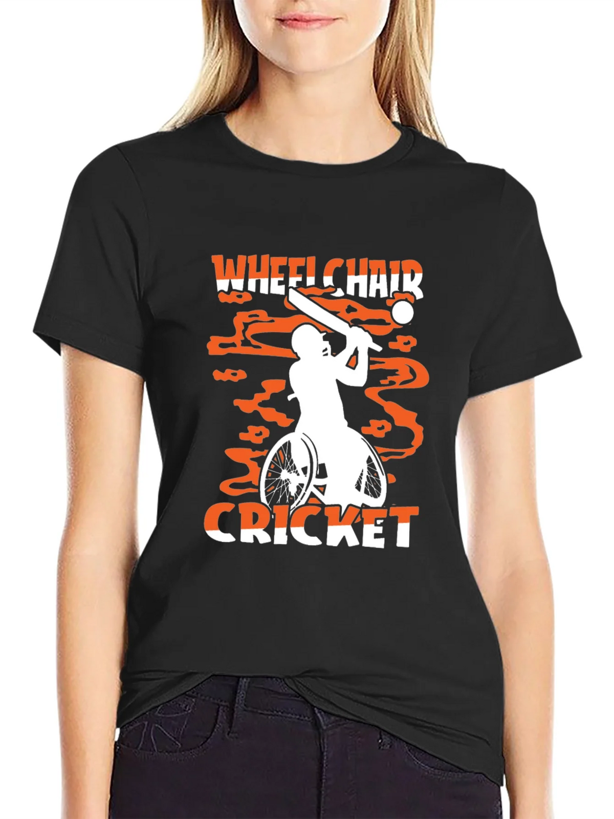 Wheelchair Cricket Graphic T-Shirt product image 2