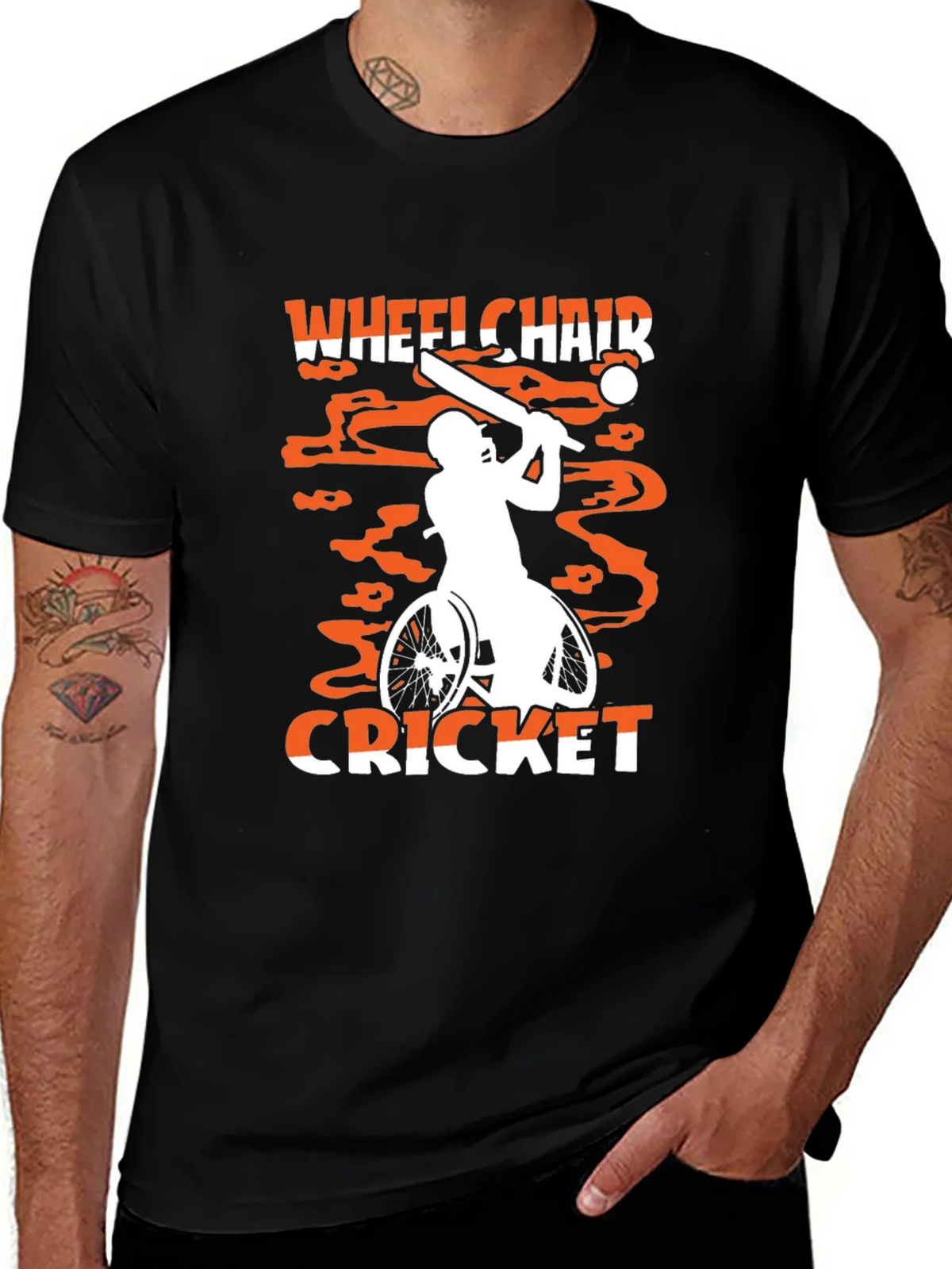 Wheelchair Cricket Graphic T-Shirt product image 1