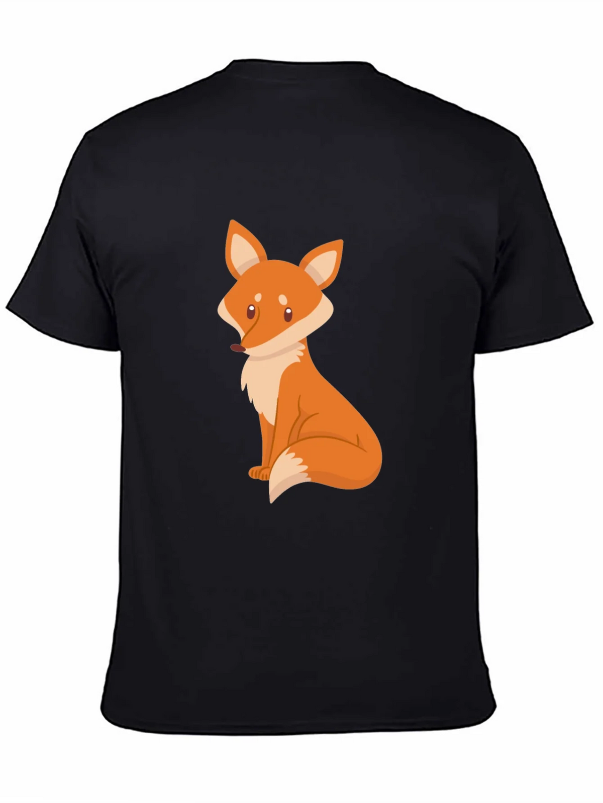Fox Graphic Black T-Shirt - Cute Animal Design product image 2