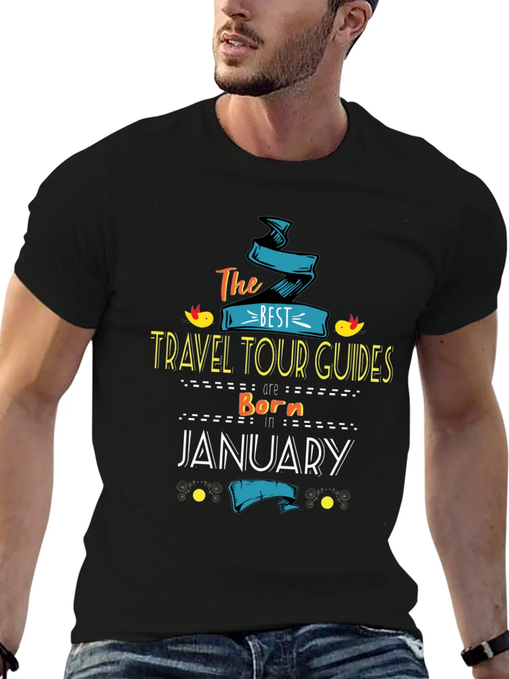 Best Travel Tour Guides Born in January T-Shirt product image 6