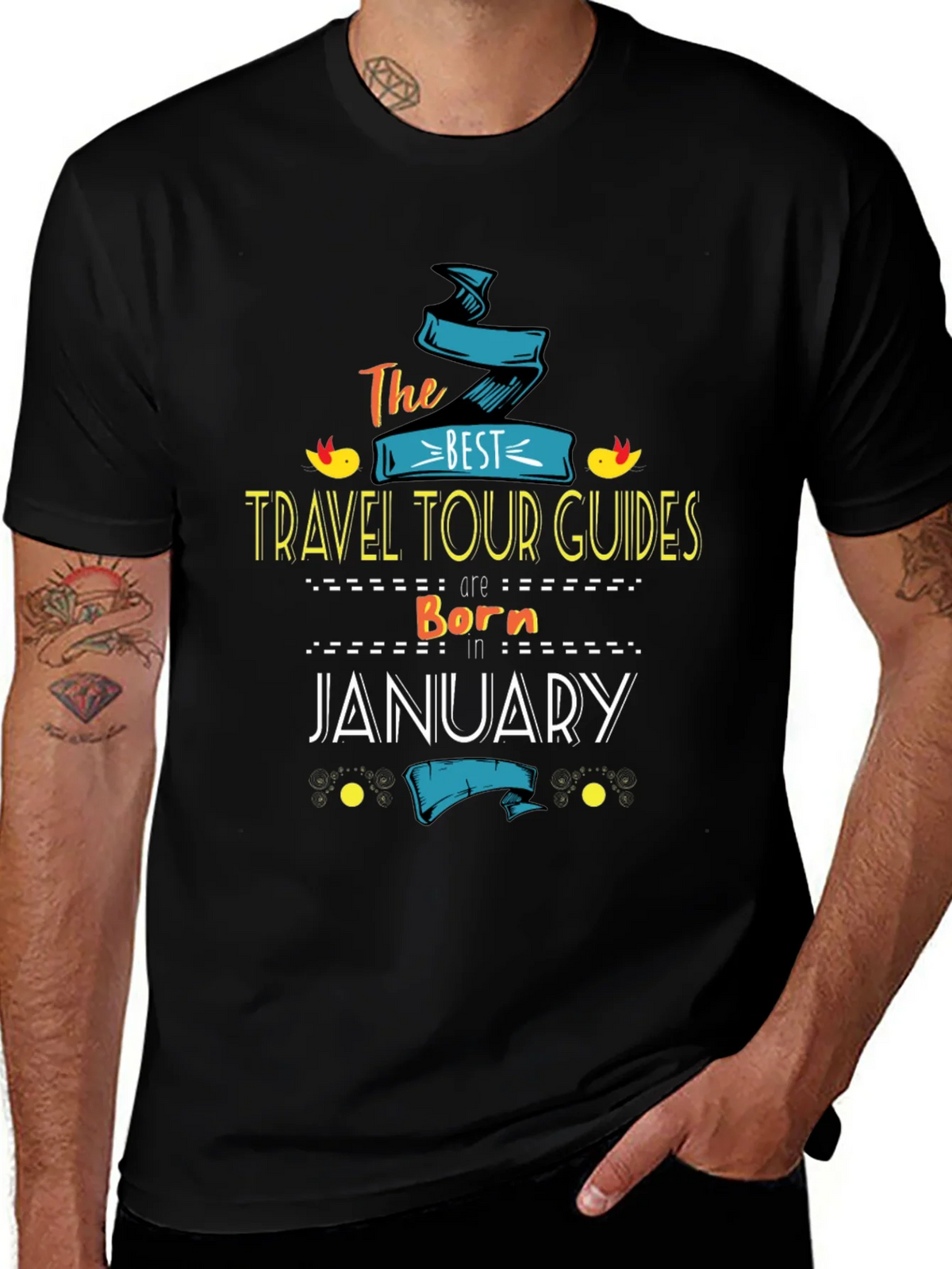 Best Travel Tour Guides Born in January T-Shirt product image 1