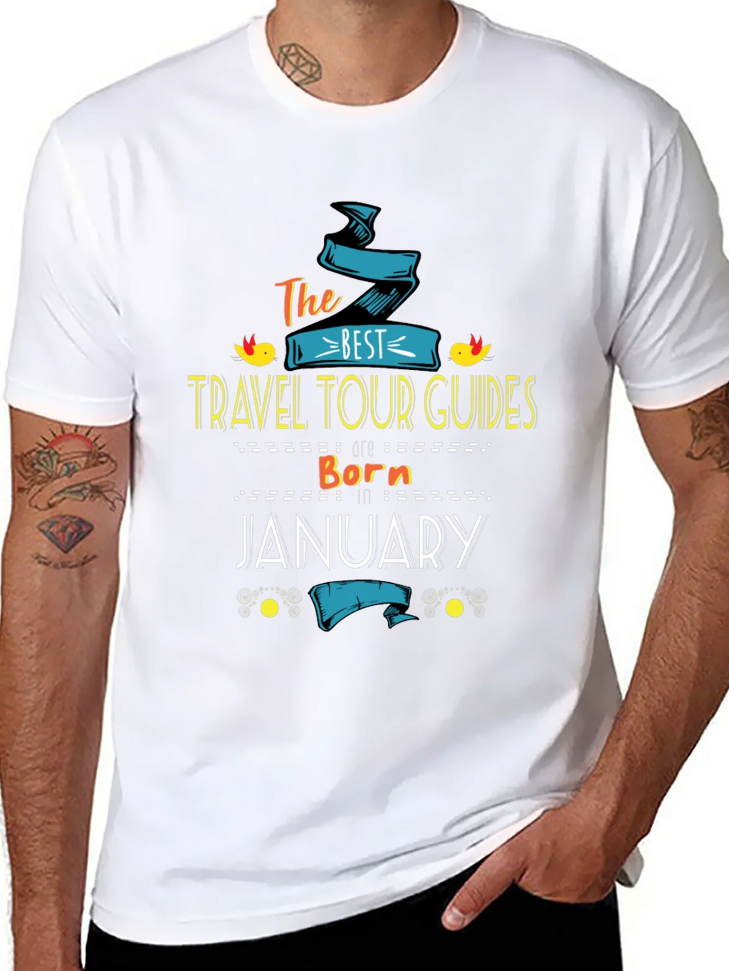 Best Travel Tour Guides Born in January T-Shirt product image 7