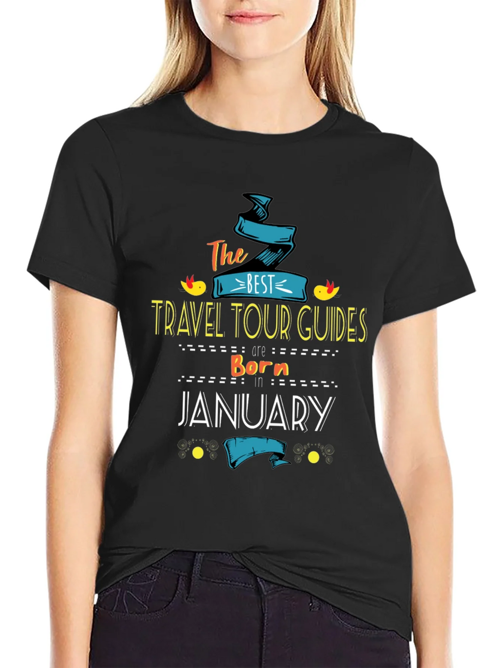 Best Travel Tour Guides Born in January T-Shirt product image 2
