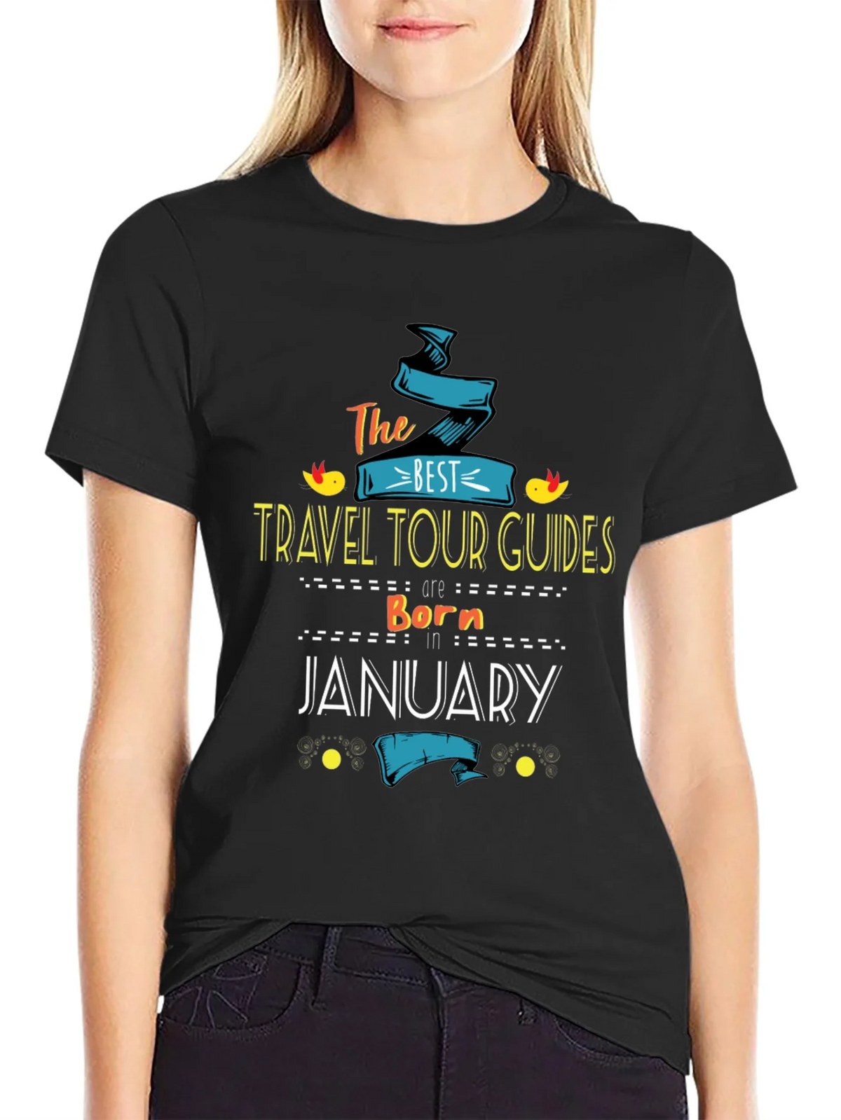 Best Travel Tour Guides Born in January T-Shirt product image 2