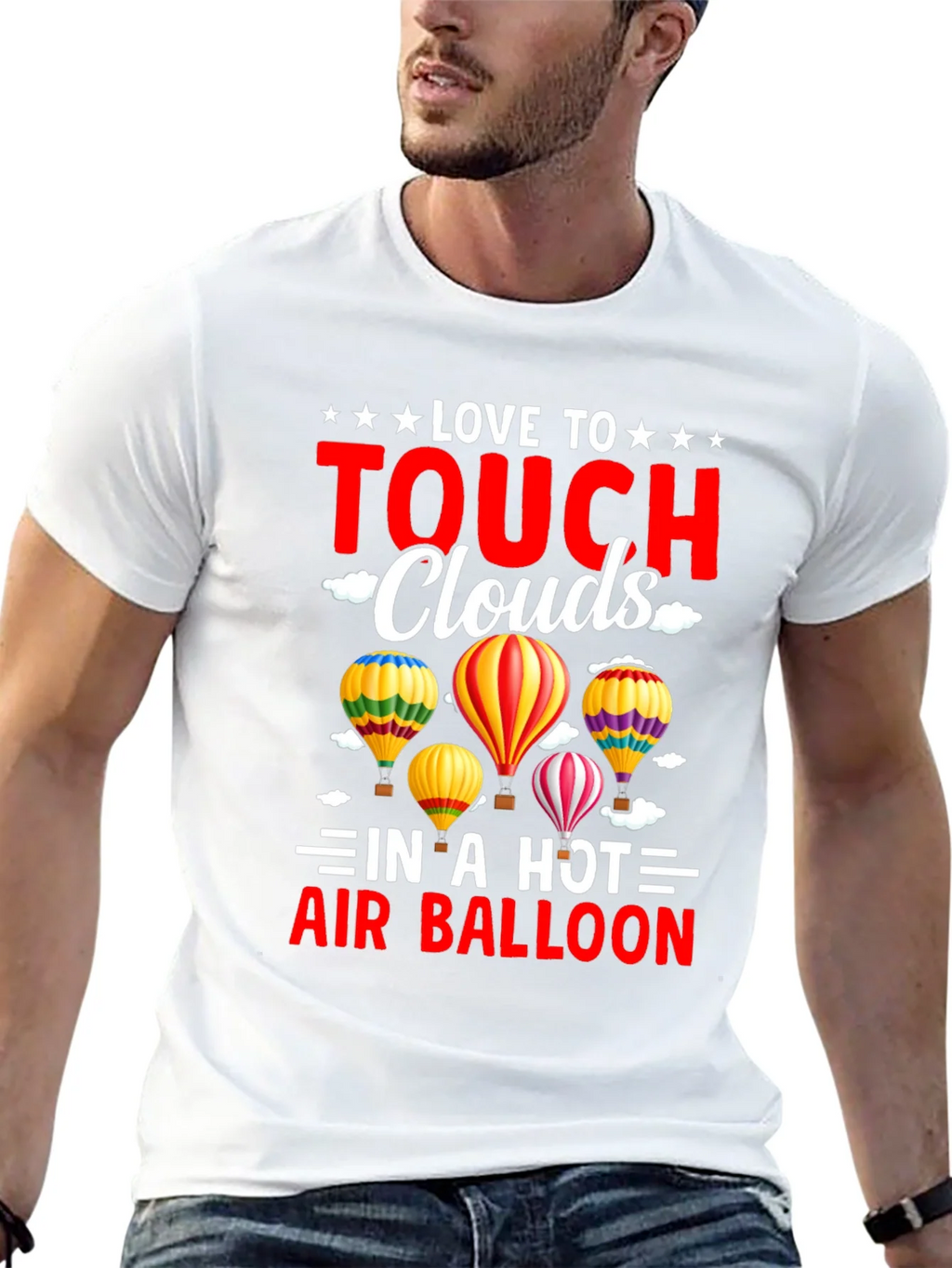 Love to Touch Clouds T-Shirt Hot Air Balloon Tee product image 12