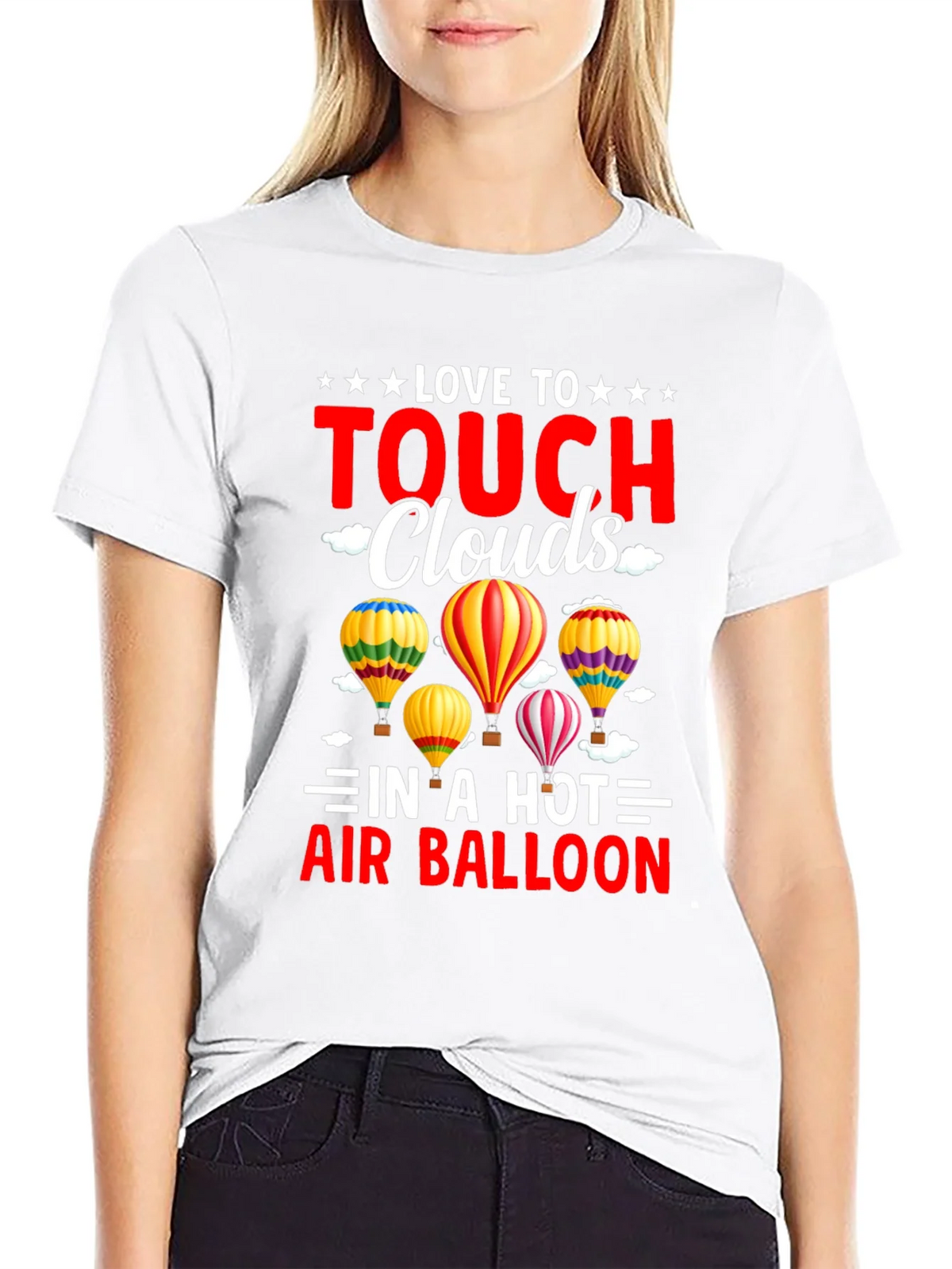 Love to Touch Clouds T-Shirt Hot Air Balloon Tee product image 8