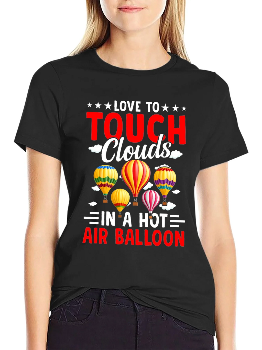 Love to Touch Clouds T-Shirt Hot Air Balloon Tee product image 2