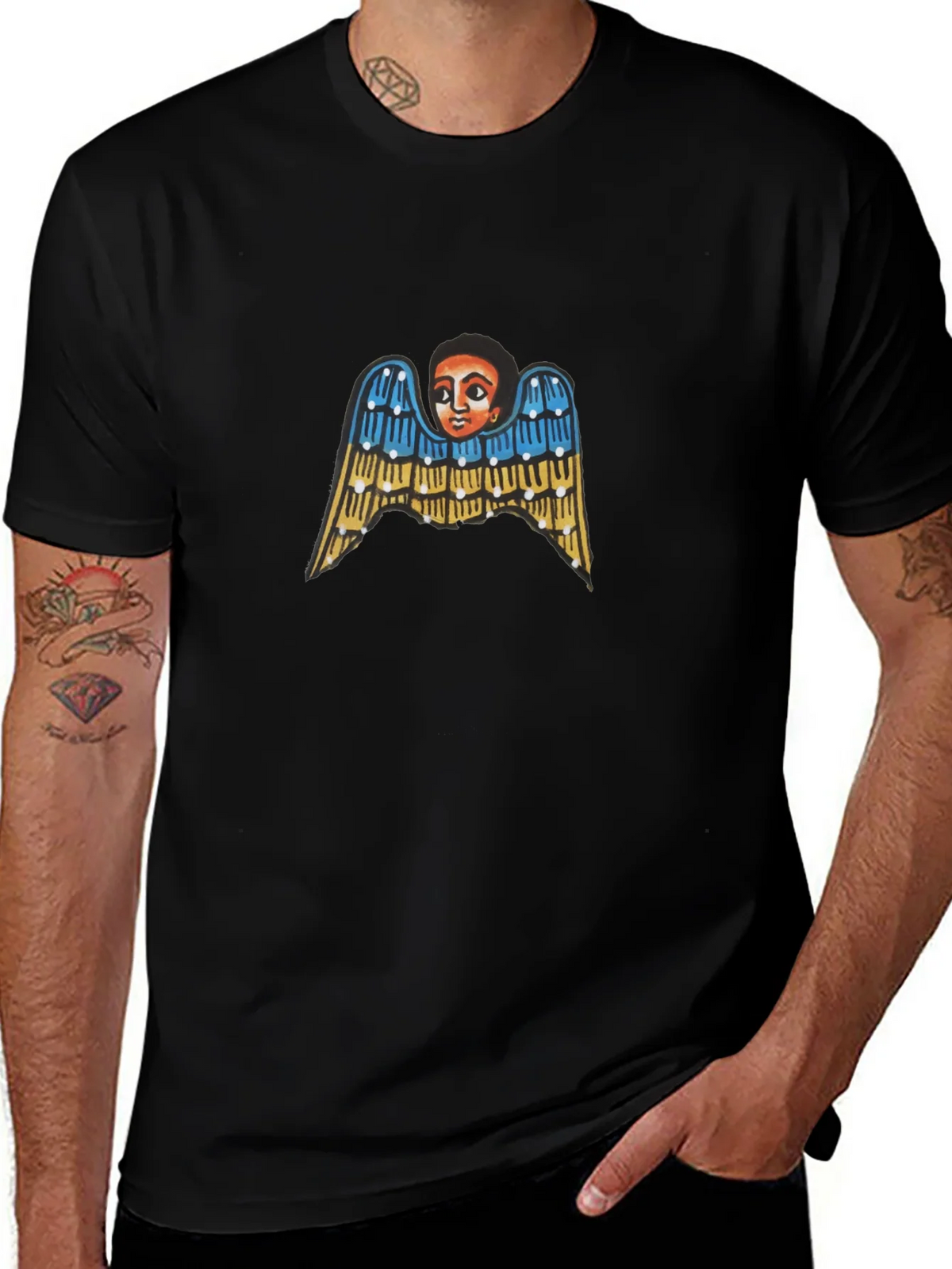 Angel Wings Graphic Black Tee product image 1