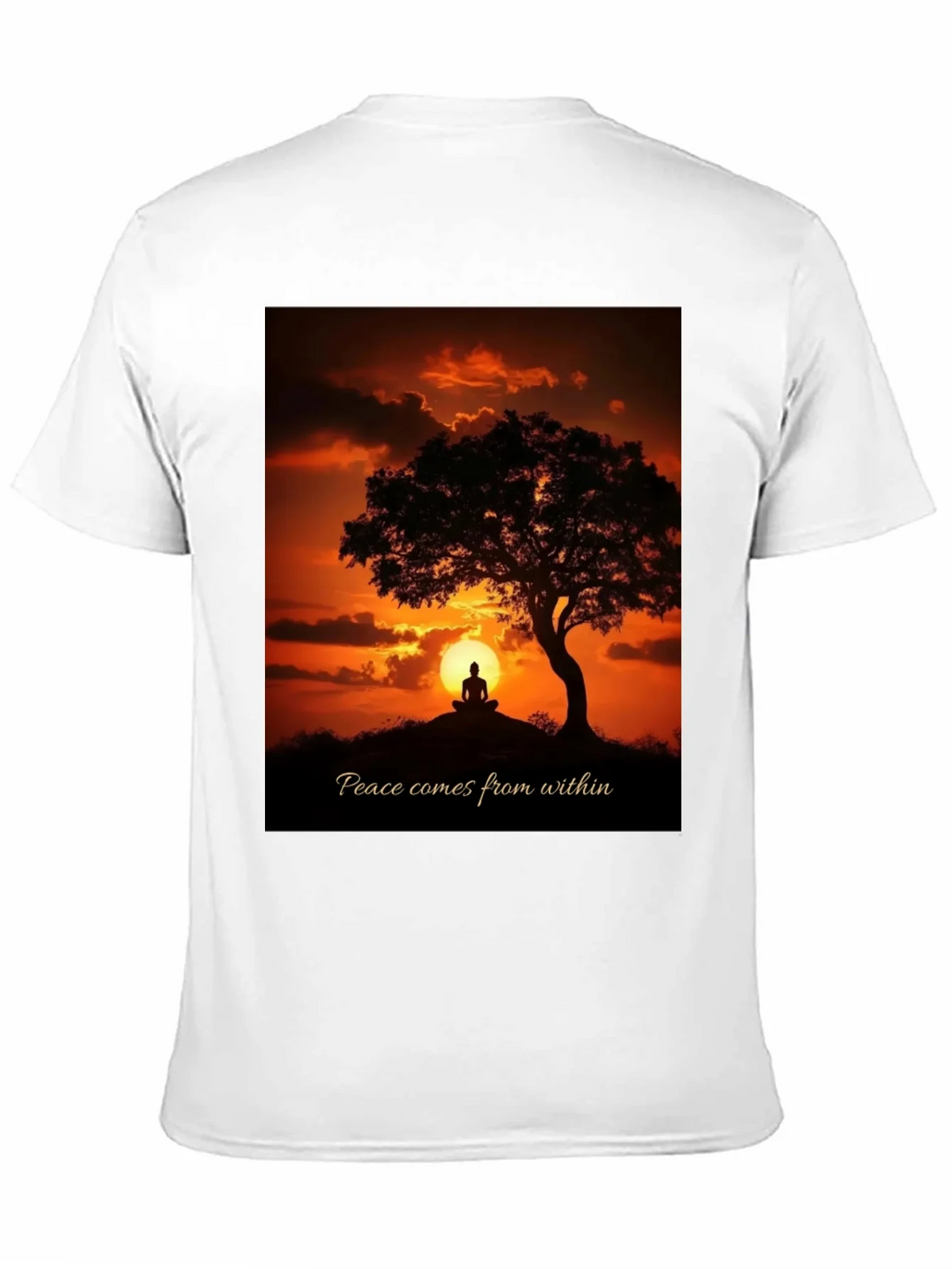Peace Within Graphic Tee - Sunset Meditation Shirt product image 9