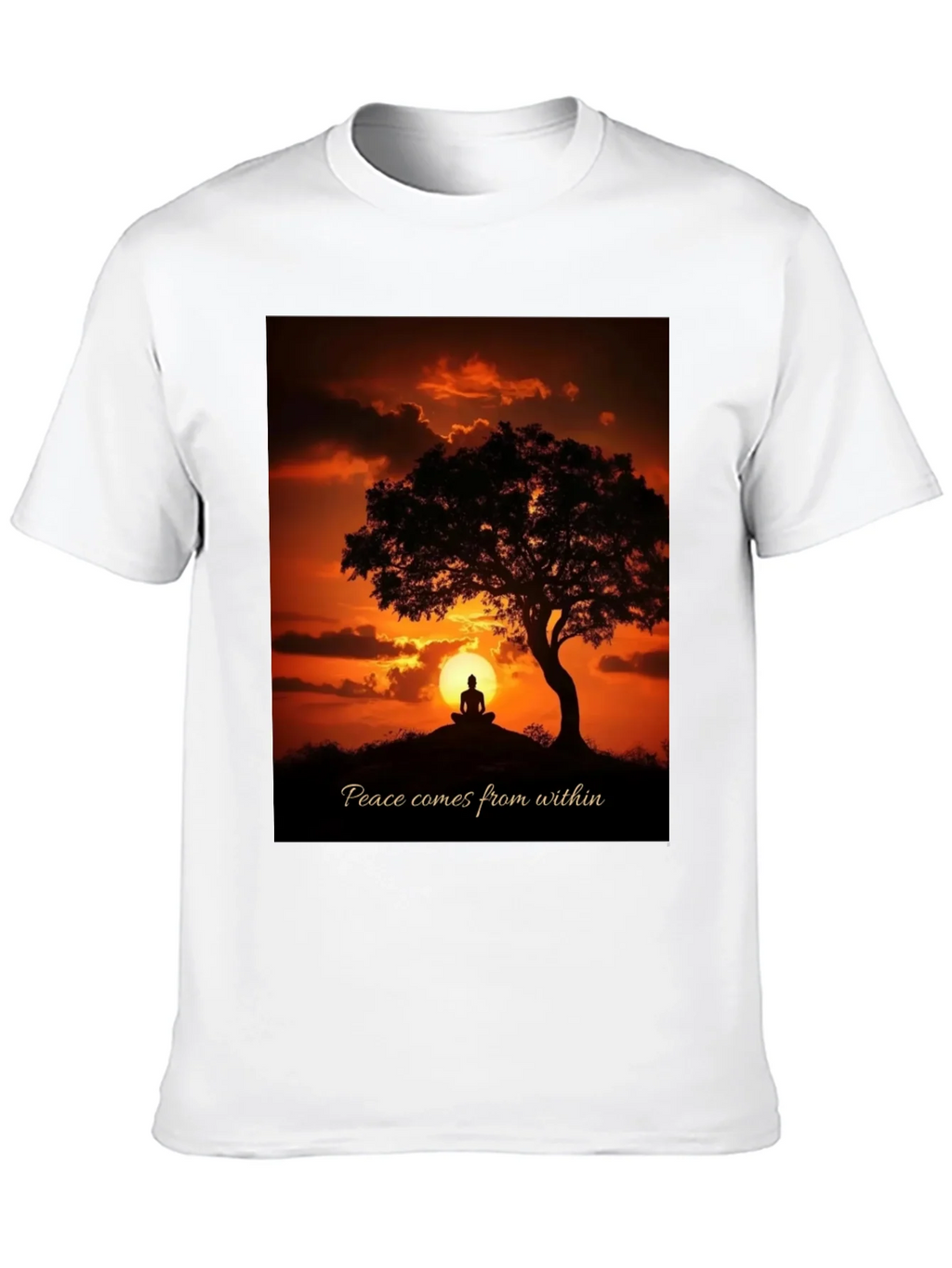 Peace Within Graphic Tee - Sunset Meditation Shirt product image 8