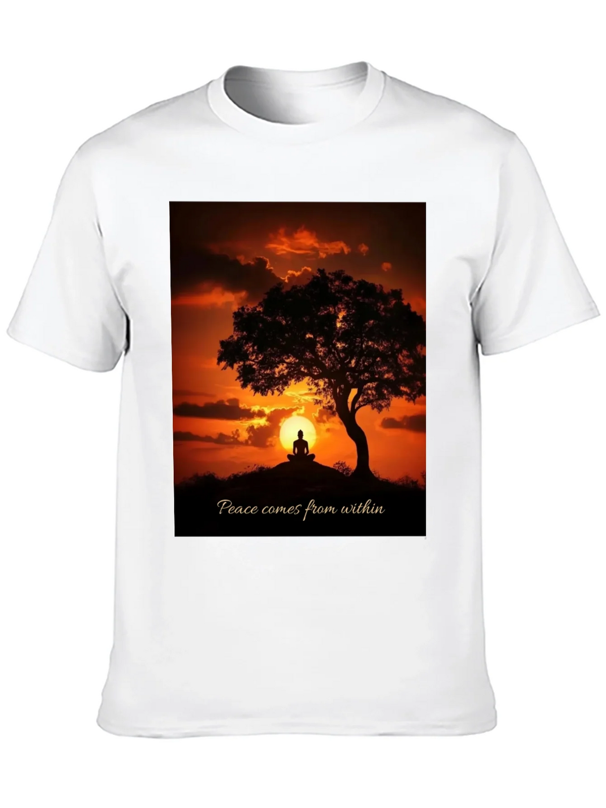 Peace Within Graphic Tee - Sunset Meditation Shirt product image 8