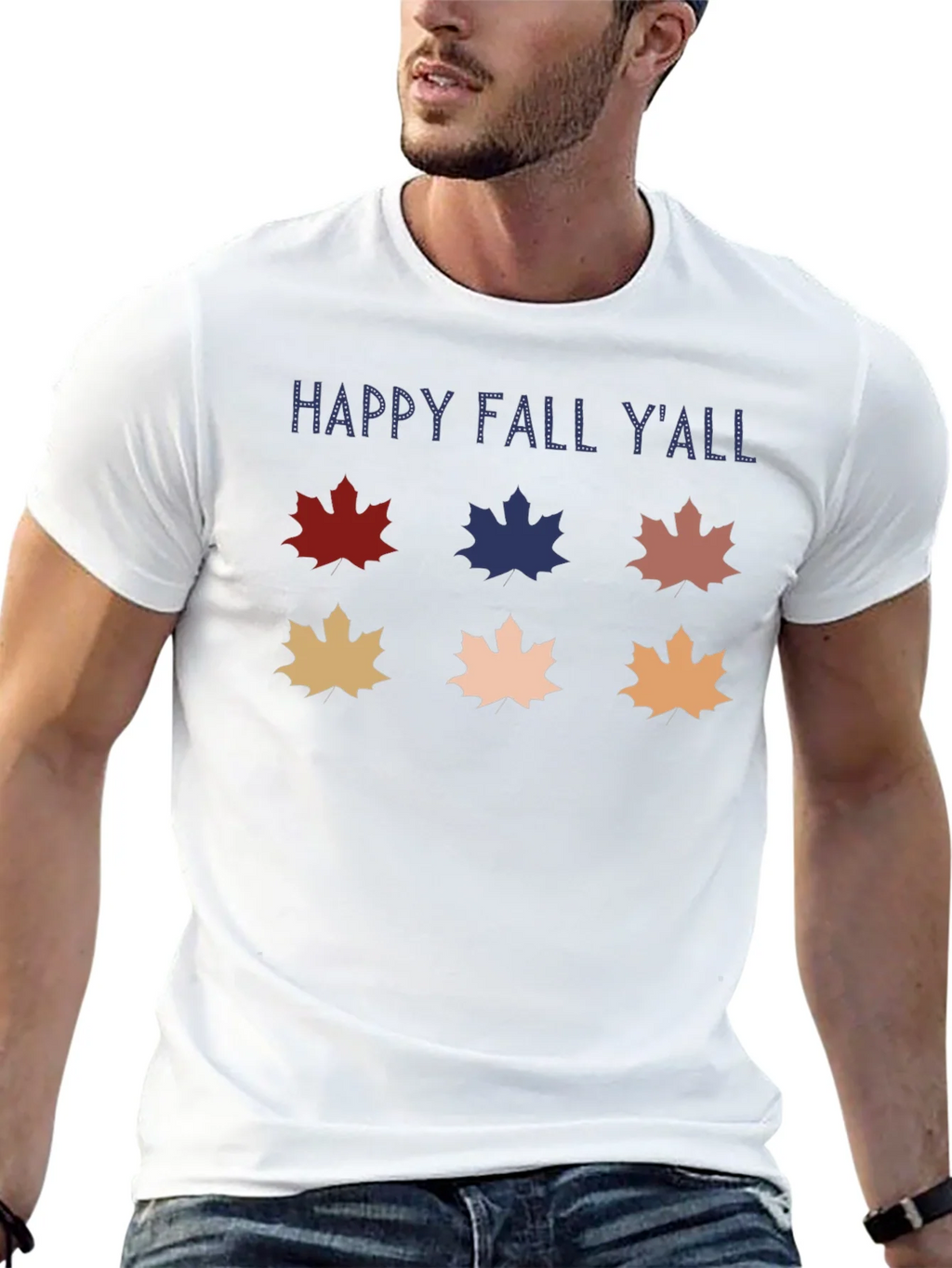 Happy Fall YAll T-Shirt Autumn Leaf Design product image 12