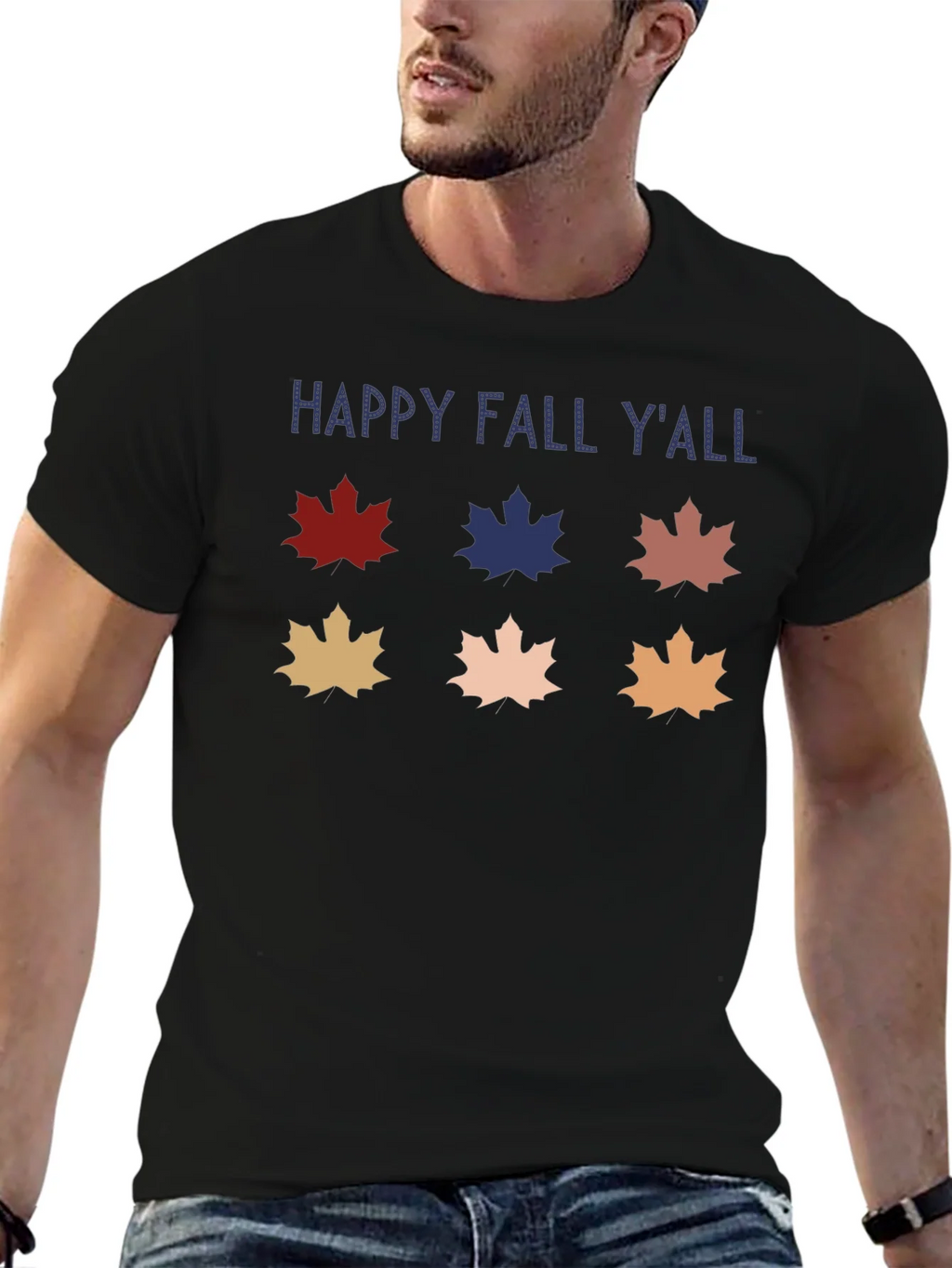 Happy Fall YAll T-Shirt Autumn Leaf Design product image 6