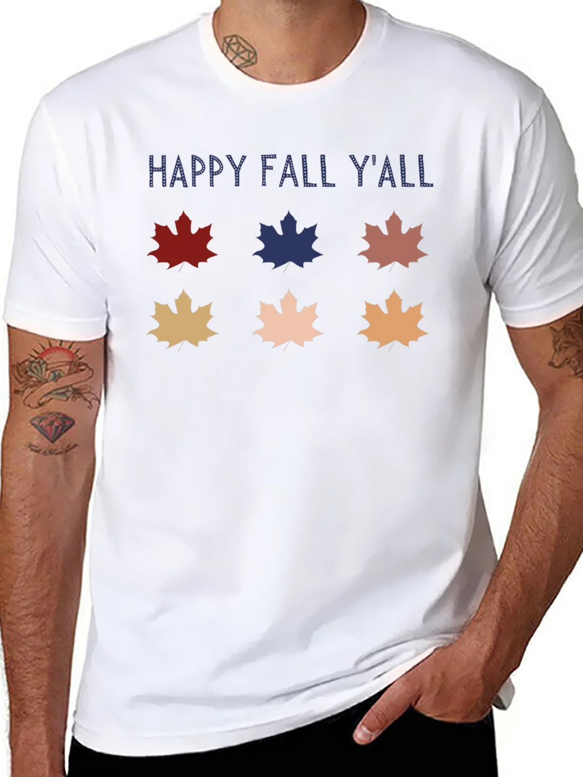 Happy Fall YAll T-Shirt Autumn Leaf Design product image 7