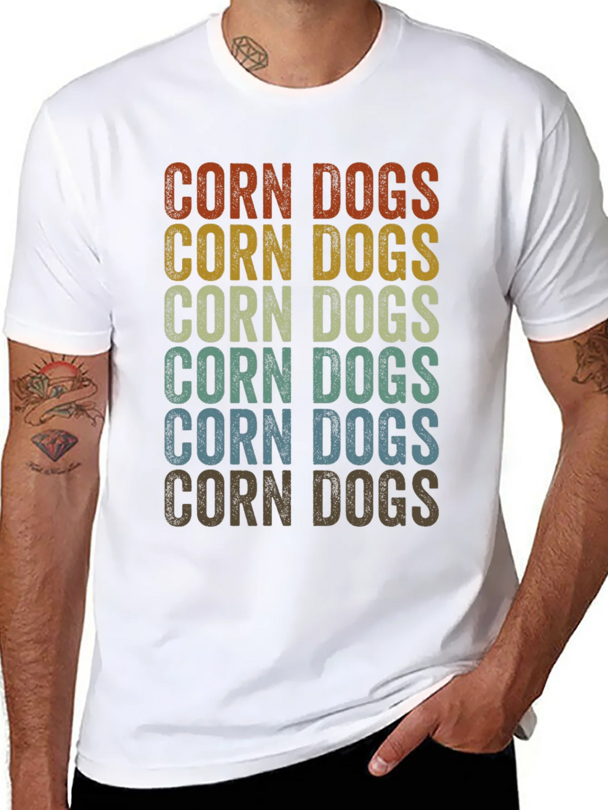 Retro Corn Dogs Graphic T-Shirt product image 7