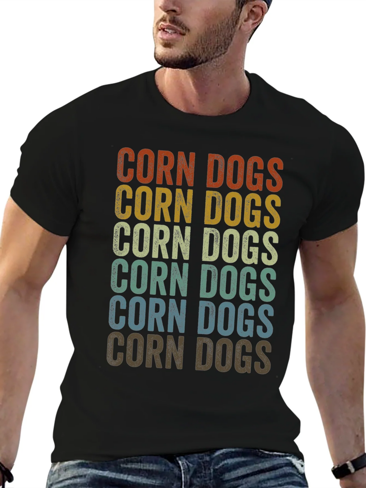 Retro Corn Dogs Graphic T-Shirt product image 6