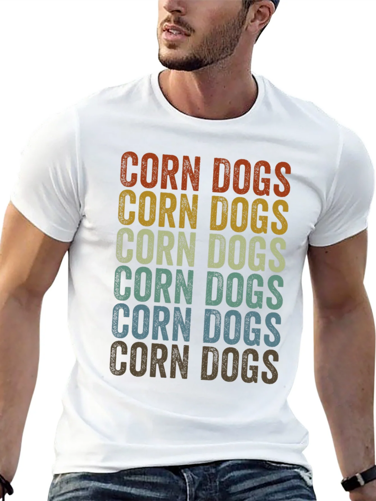 Retro Corn Dogs Graphic T-Shirt product image 12
