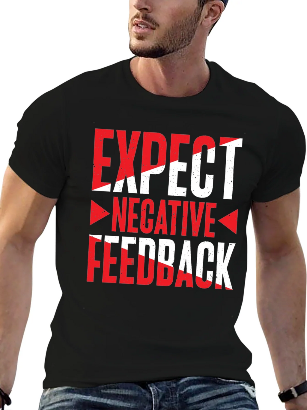 Expect Negative Feedback Graphic Tee product image 4