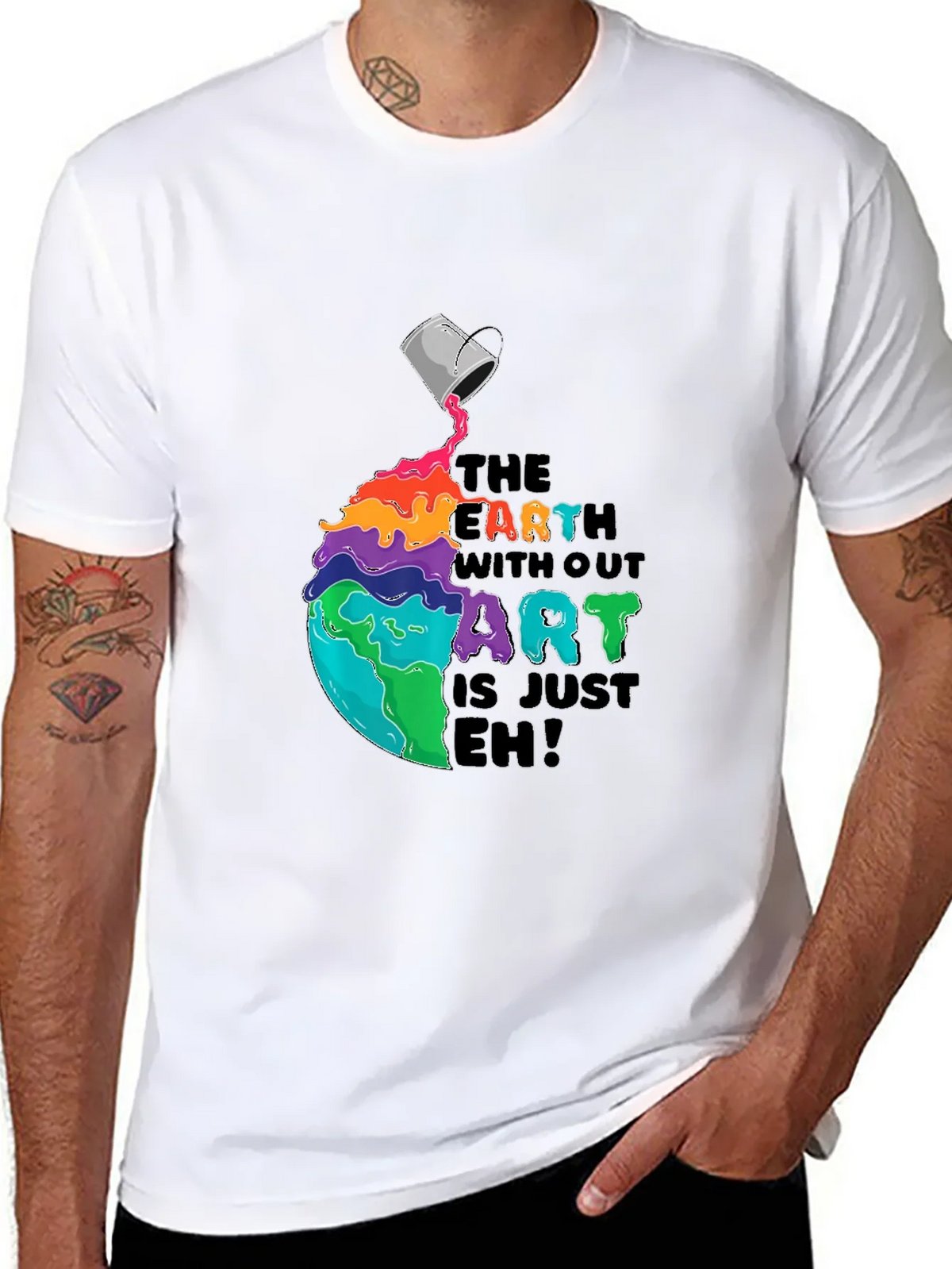 Colorful Earth Without Art T-Shirt product image 7