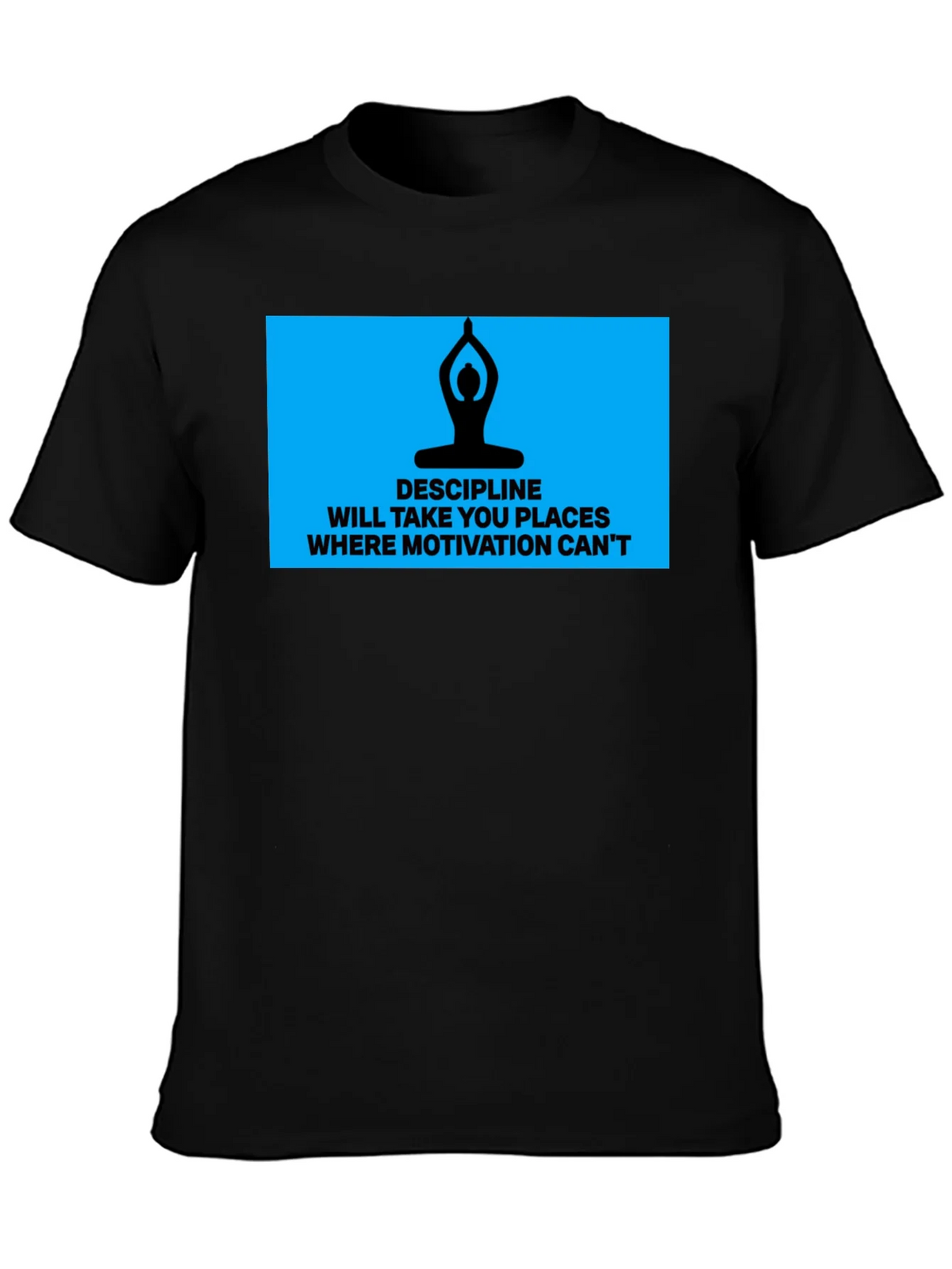 Discipline Motivation Mens Black T-Shirt product image 3