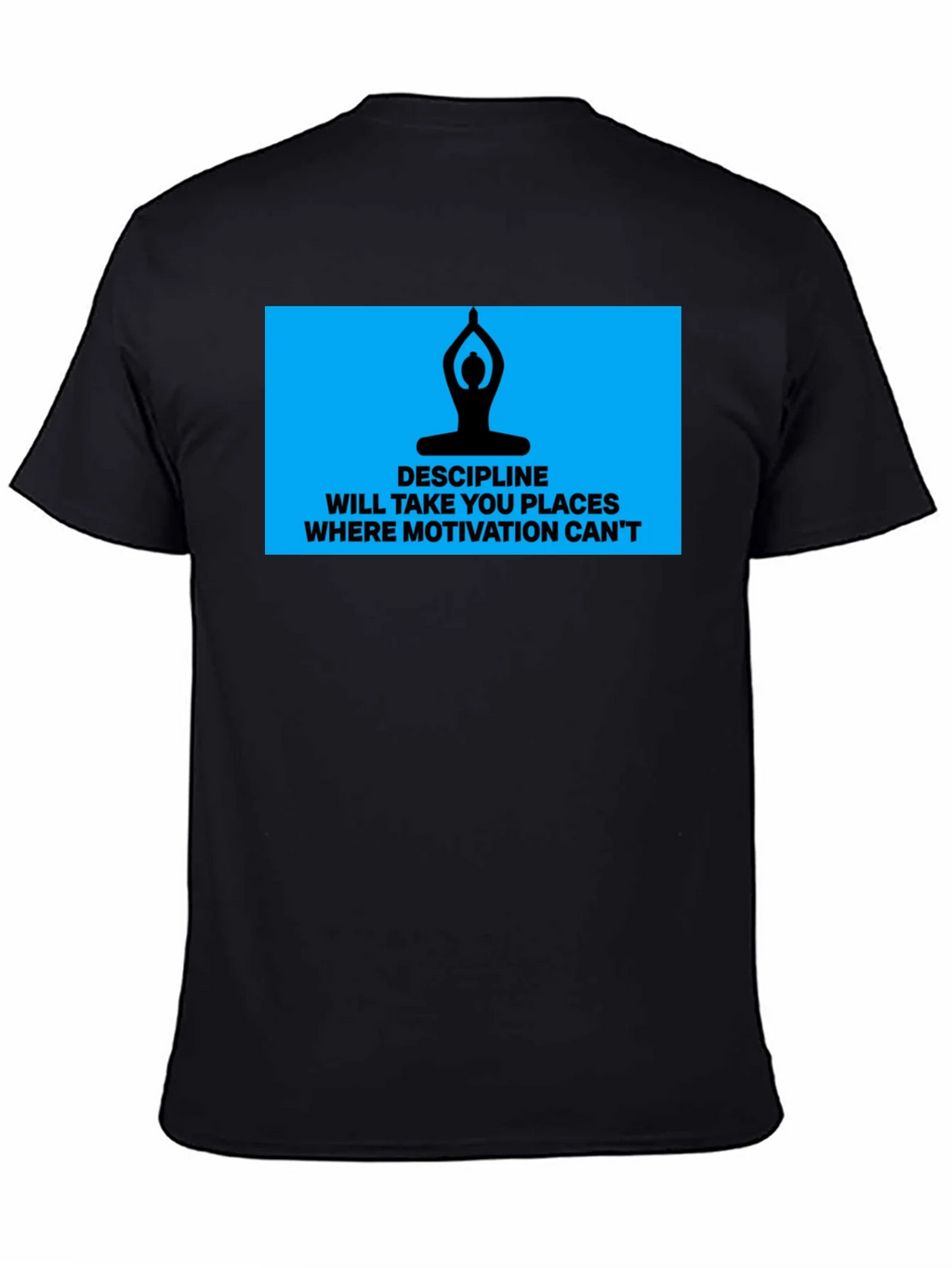 Discipline Motivation Mens Black T-Shirt product image 4