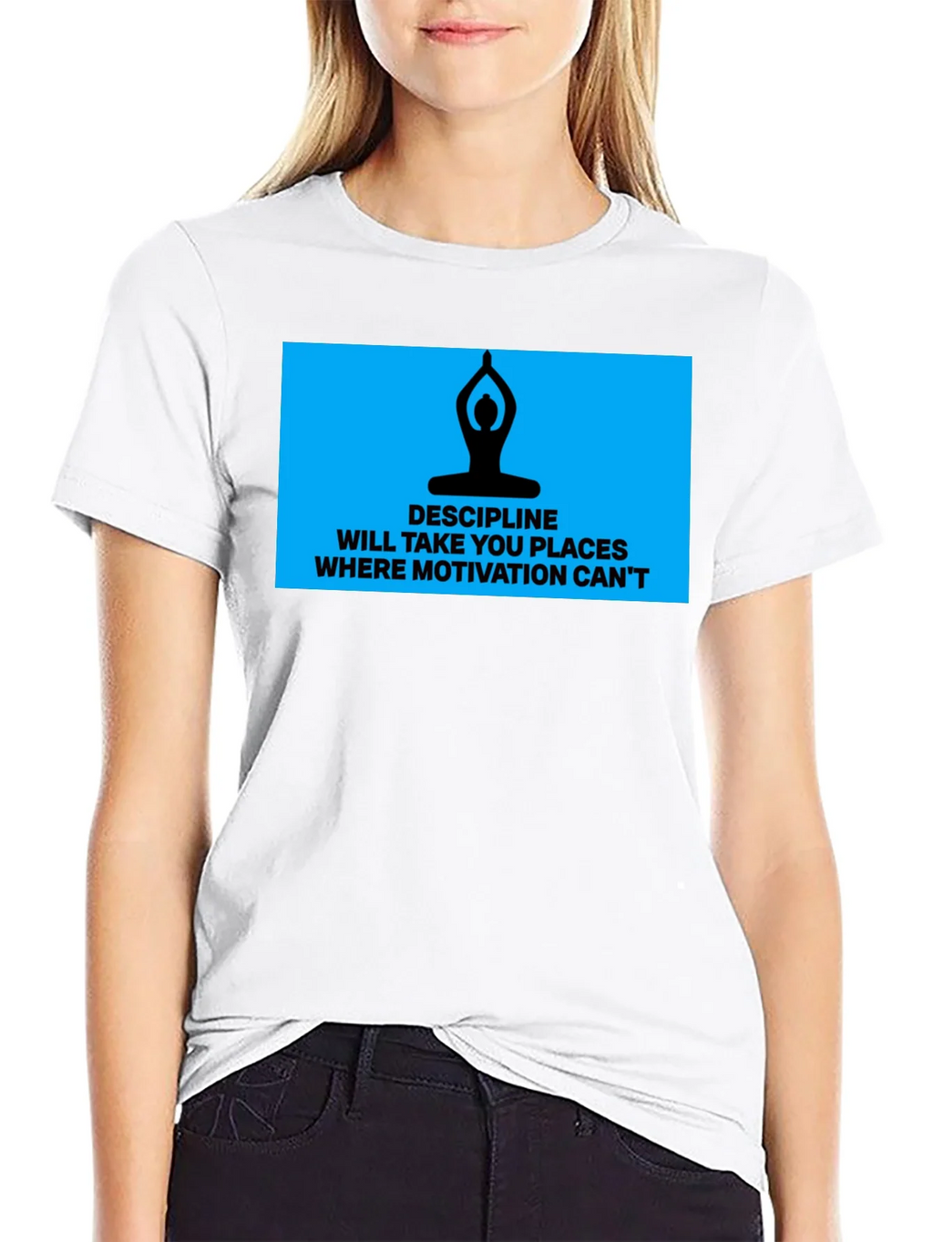 Discipline Motivation Mens Black T-Shirt product image 8