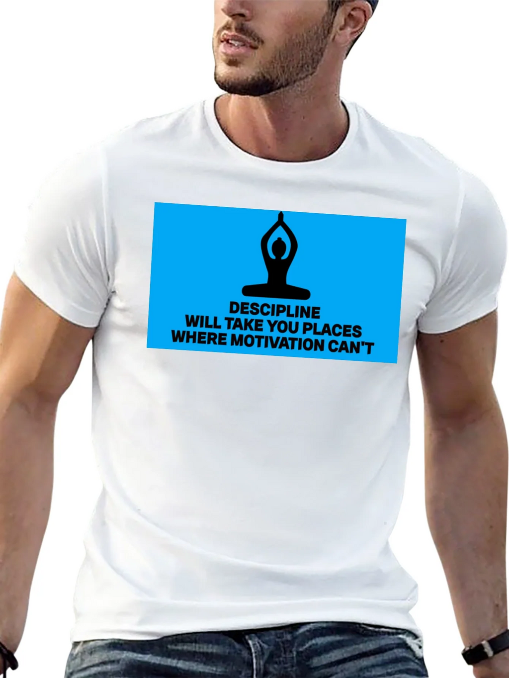 Discipline Motivation Mens Black T-Shirt product image 12
