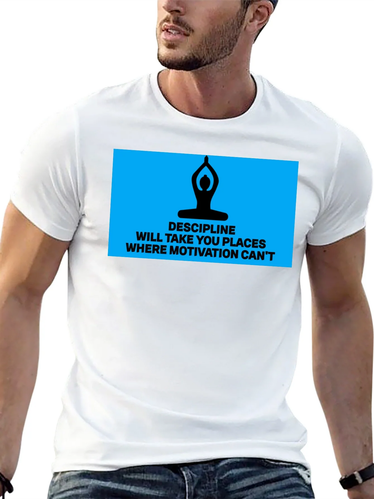 Discipline Motivation Mens Black T-Shirt product image 12