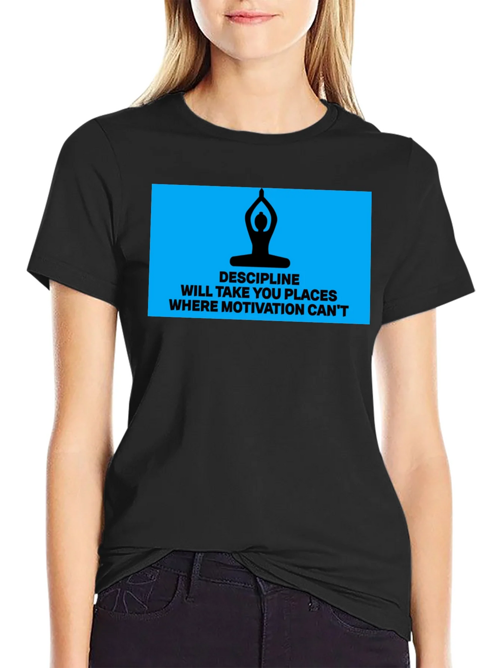 Discipline Motivation Mens Black T-Shirt product image 2