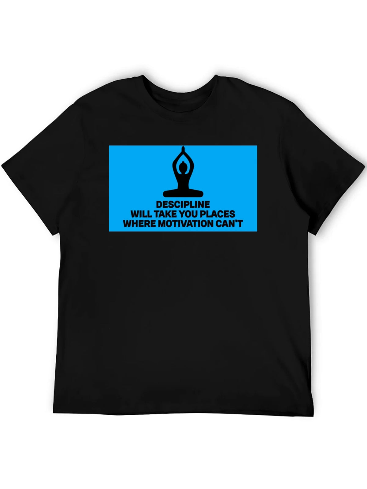 Discipline Motivation Mens Black T-Shirt product image 5