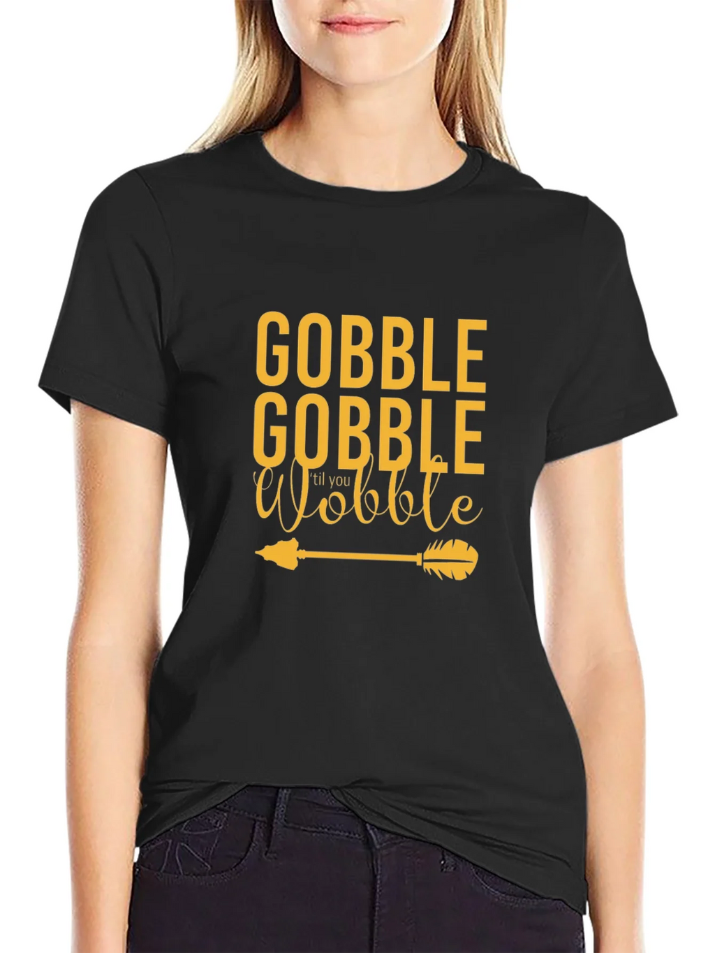 Gobble Til You Wobble Thanksgiving Tee product image 2
