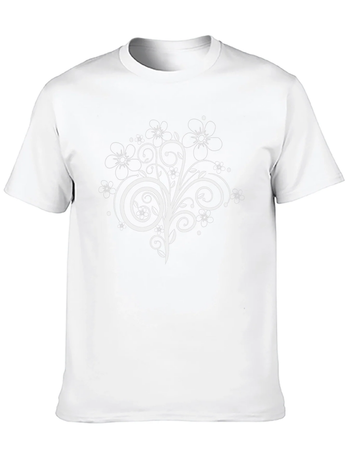 Floral Swirl Graphic Tee - Black Casual Shirt product image 9