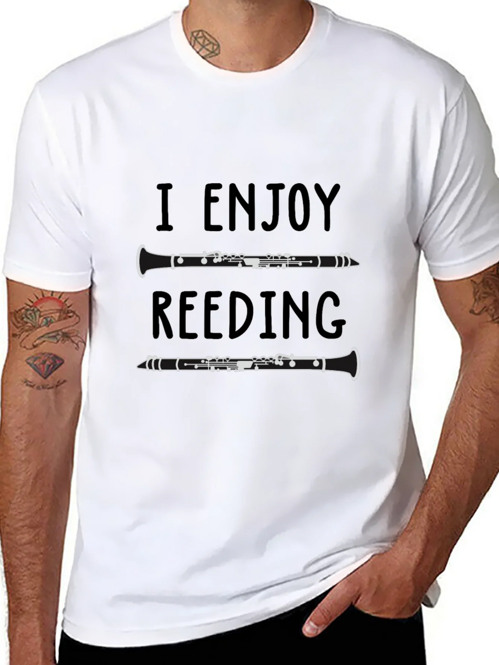 I Enjoy Reed-ing Clarinet T-Shirt product image 3
