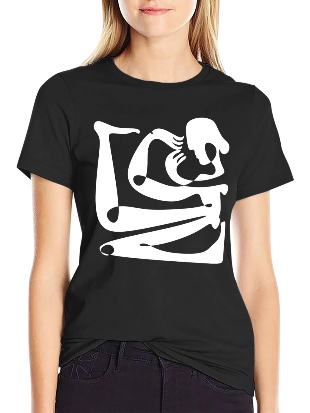 Abstract Art Black Graphic Tee product image 2