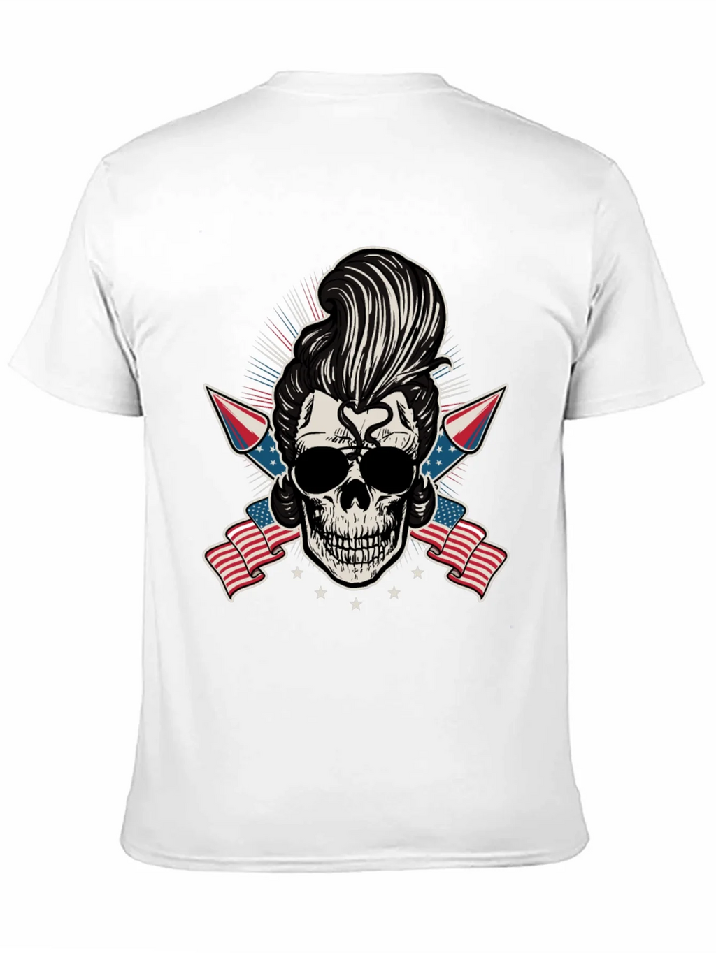 Patriotic Skull T-Shirt: Rockabilly Style product image 10