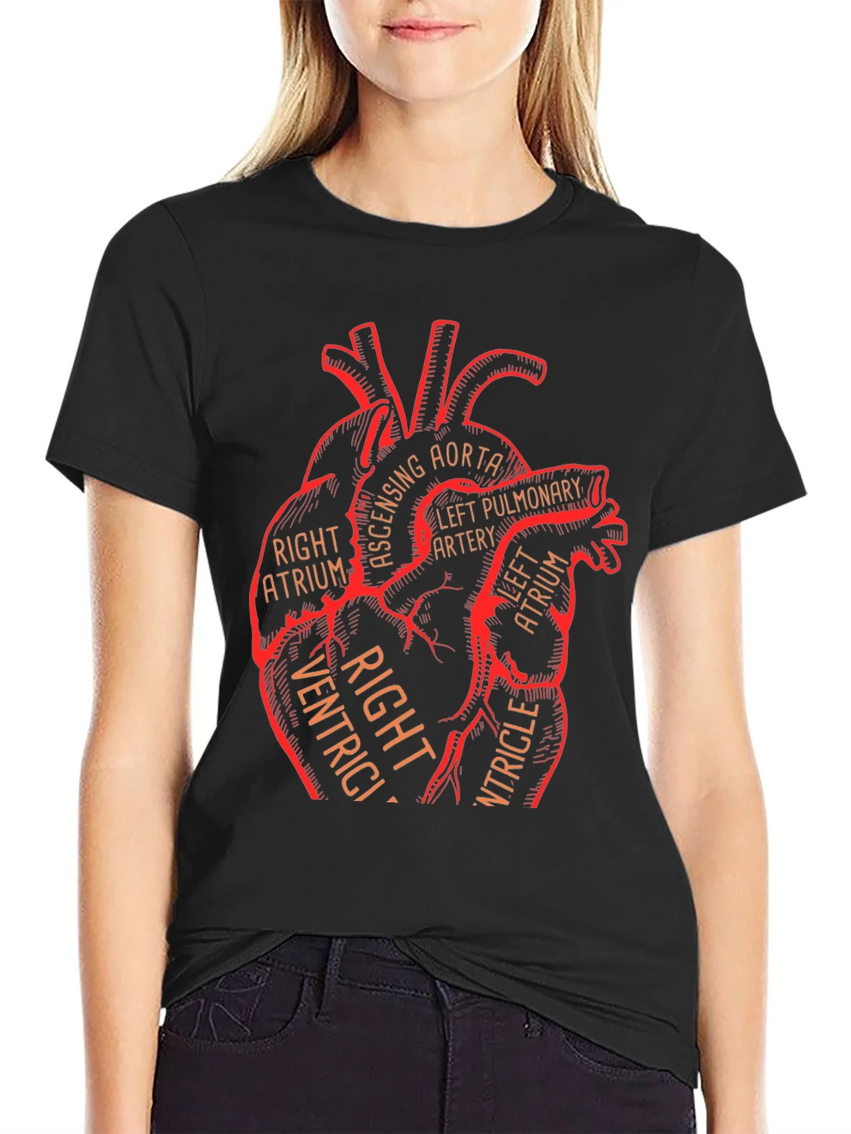Anatomical Heart Graphic Tee - Medical Science T-Shirt product image 2