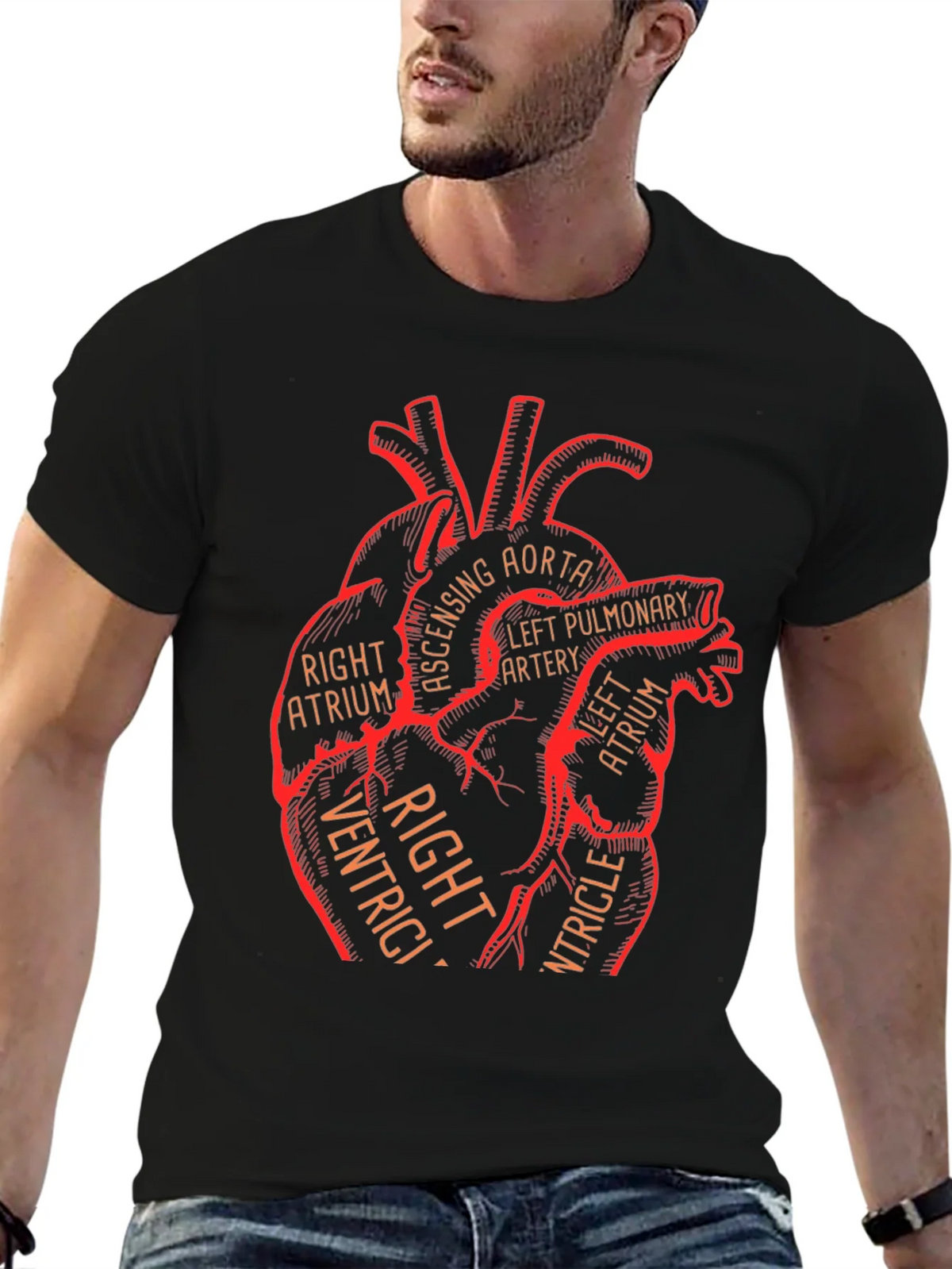 Anatomical Heart Graphic Tee - Medical Science T-Shirt product image 6