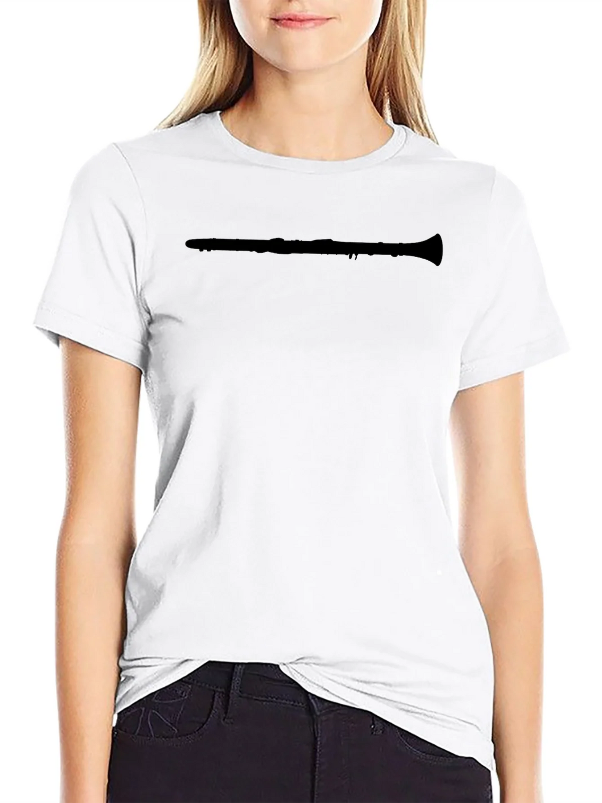 Mens Black Clarinet Graphic Tee product image 6