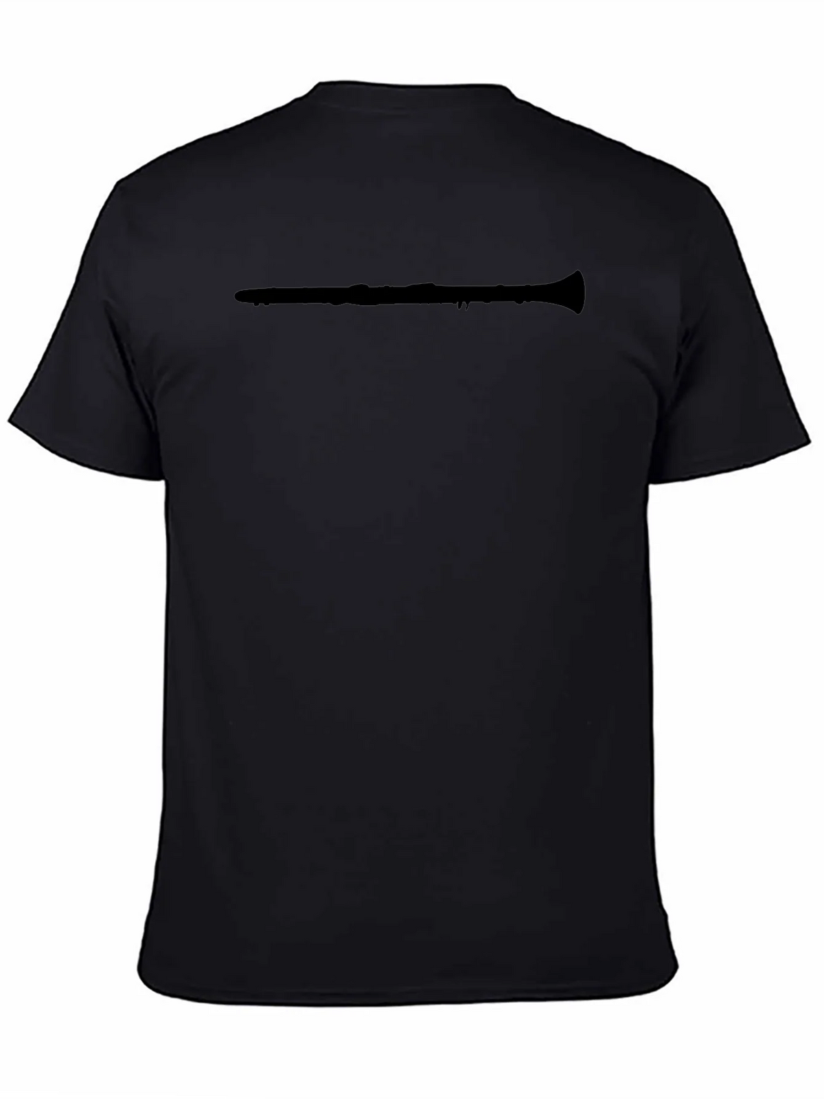 Mens Black Clarinet Graphic Tee product image 3