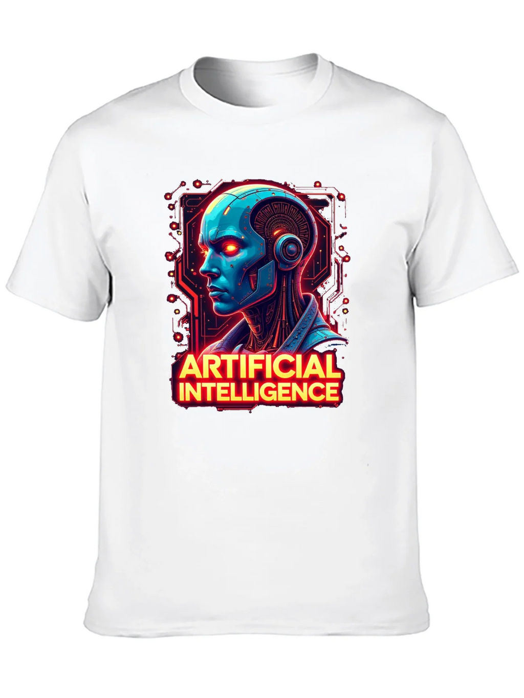 AI Robot Head T-Shirt - Sci-Fi Style product image 7