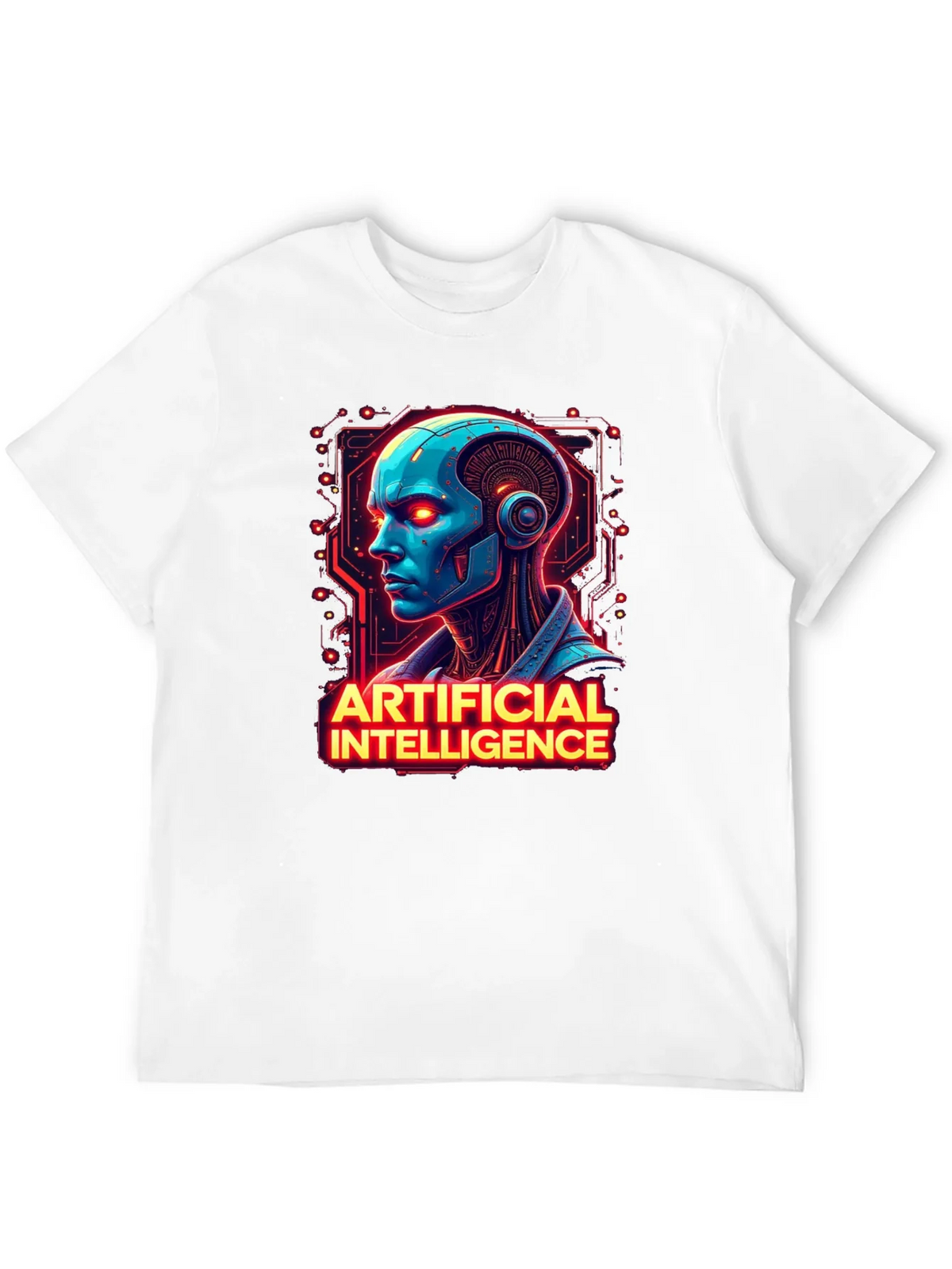 AI Robot Head T-Shirt - Sci-Fi Style product image 8