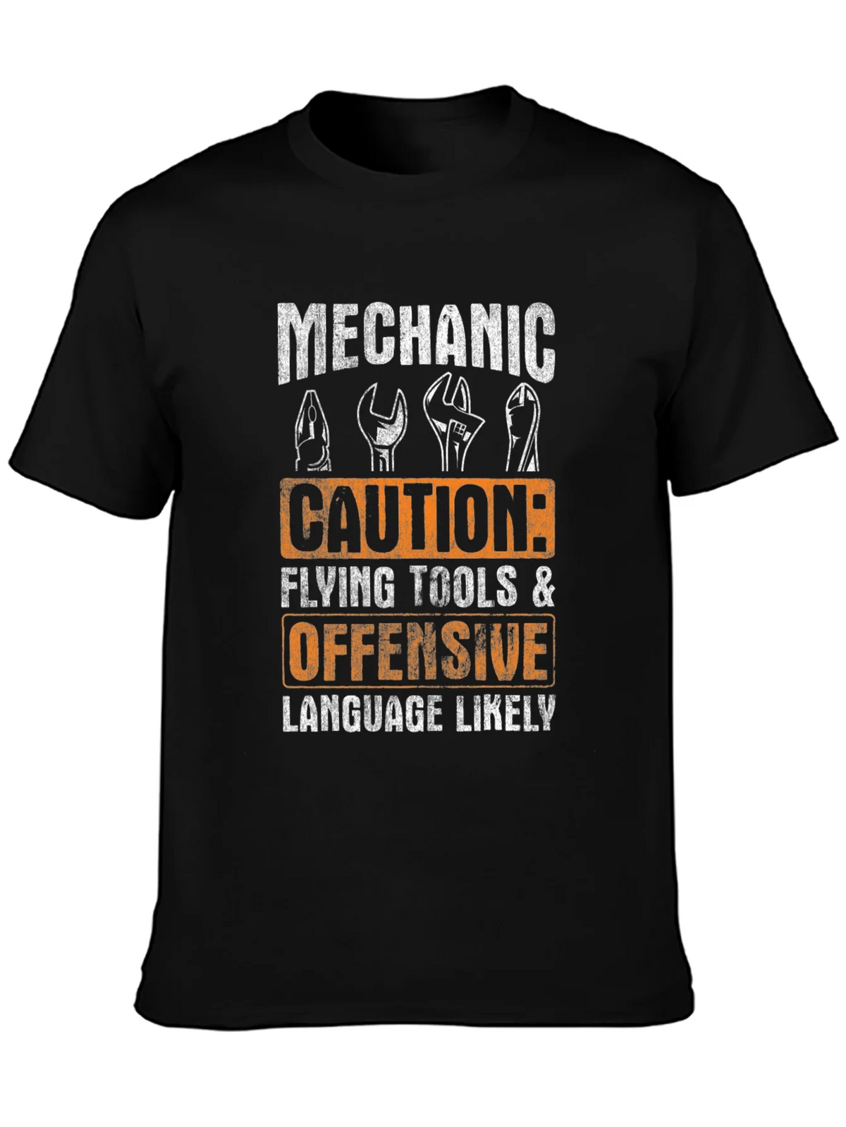 Mechanic Caution Graphic T-Shirt - Funny Novelty Tee product image 3